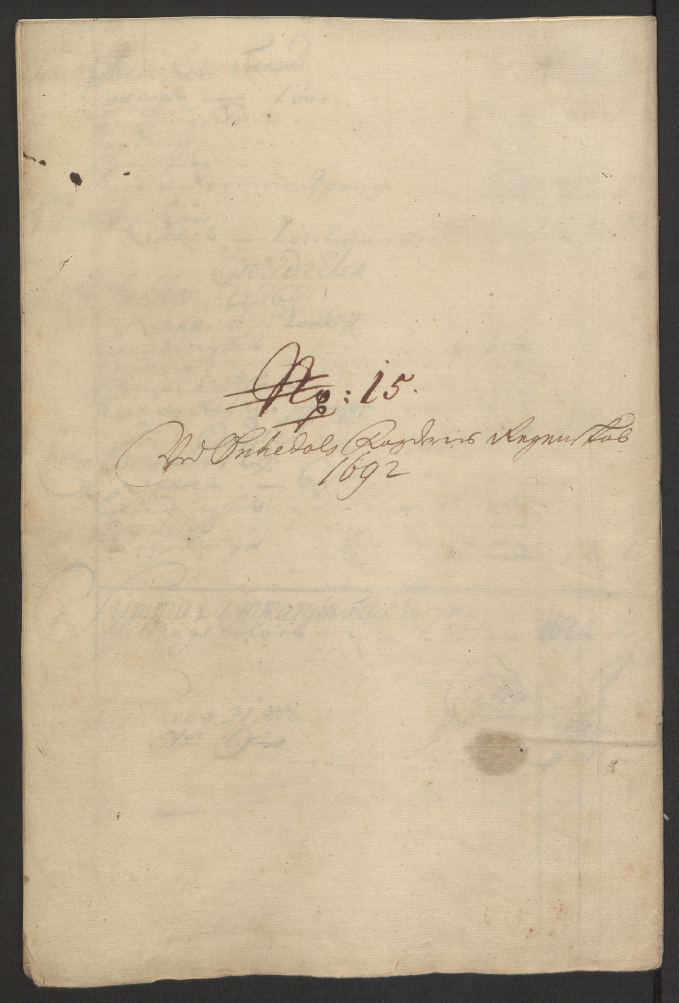 Rentekammeret inntil 1814, Reviderte regnskaper, Fogderegnskap, AV/RA-EA-4092/R58/L3937: Fogderegnskap Orkdal, 1691-1692, p. 396