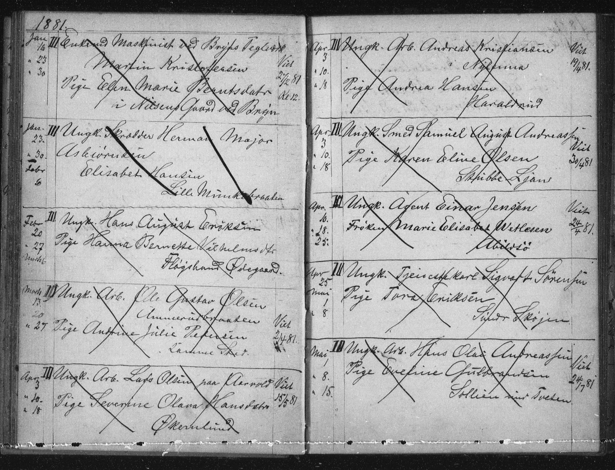 Østre Aker prestekontor Kirkebøker, AV/SAO-A-10840/H/Ha/L0005: Banns register no. I 5, 1879-1899