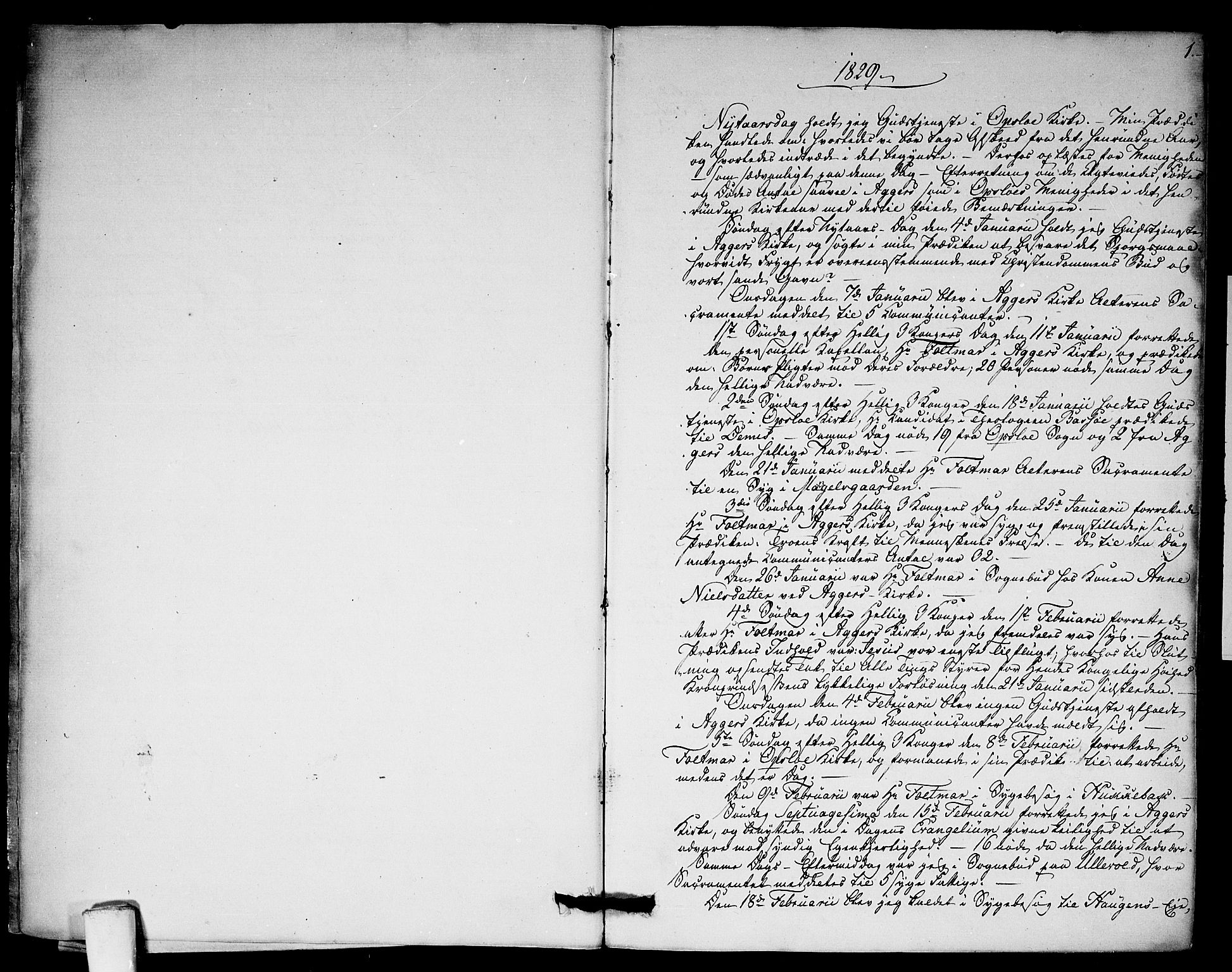 Aker prestekontor kirkebøker, AV/SAO-A-10861/F/L0018: Parish register (official) no. 18, 1829-1853, p. 1