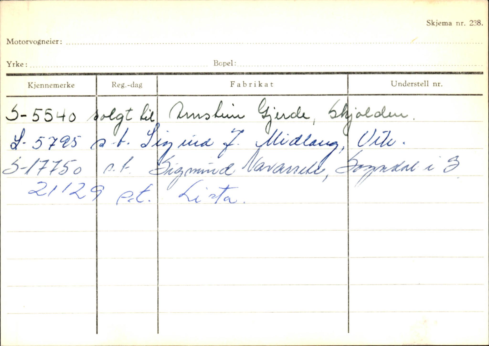 Statens vegvesen, Sogn og Fjordane vegkontor, AV/SAB-A-5301/4/F/L0124: Eigarregister Sogndal A-U, 1945-1975, p. 185