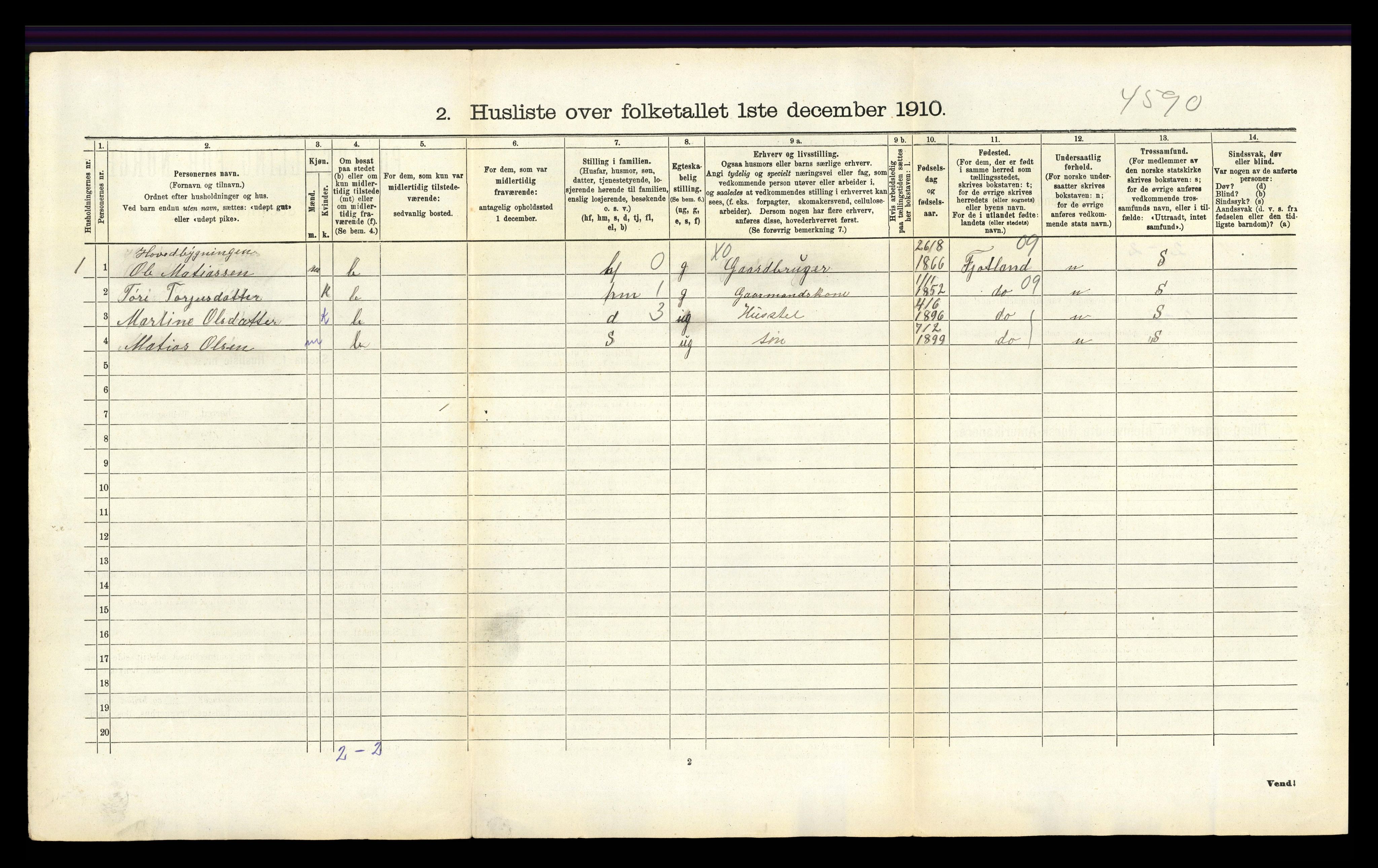 RA, 1910 census for Bakke, 1910, p. 472