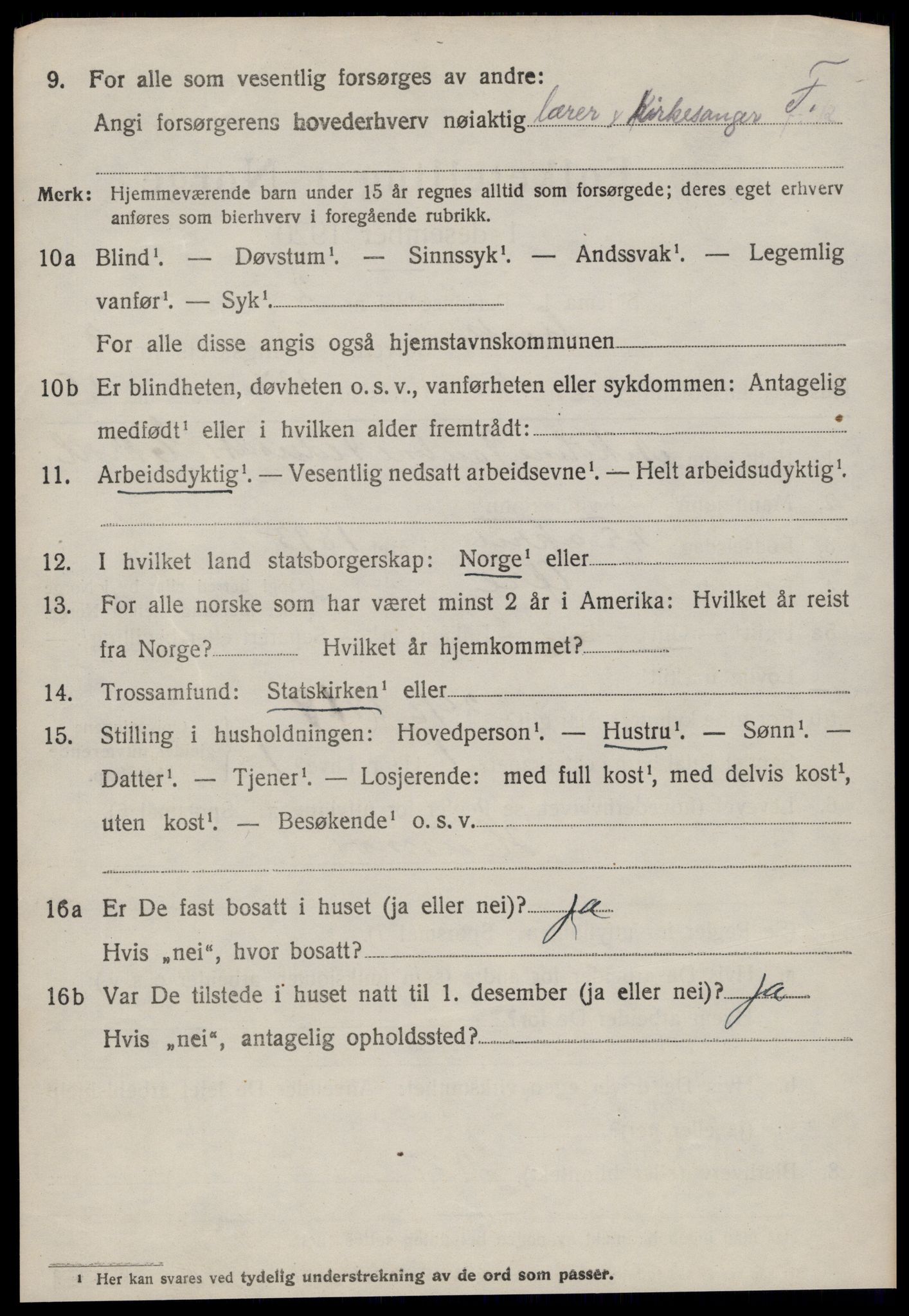 SAT, 1920 census for Giske, 1920, p. 2519