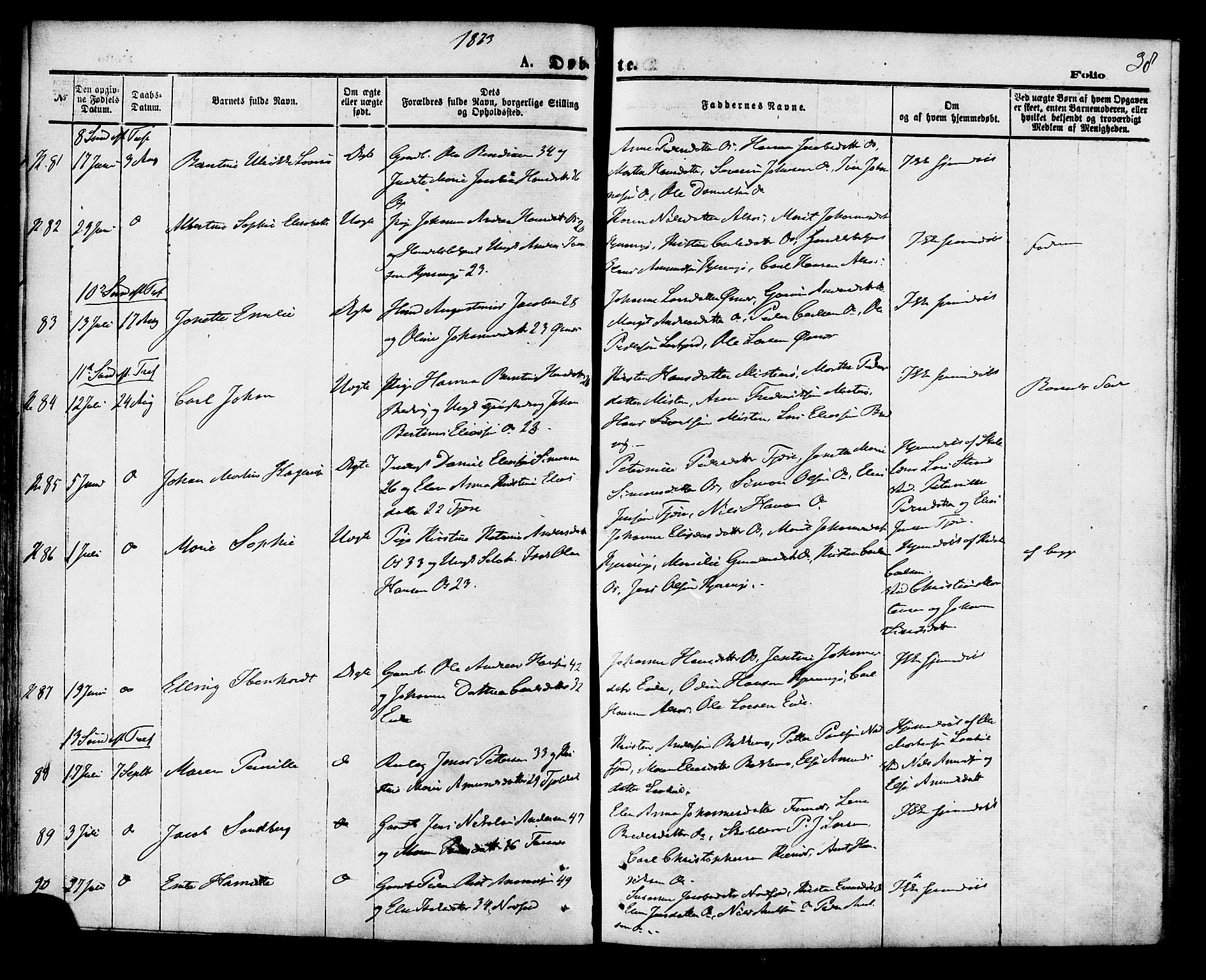 Ministerialprotokoller, klokkerbøker og fødselsregistre - Nordland, SAT/A-1459/853/L0771: Parish register (official) no. 853A10, 1870-1881, p. 38