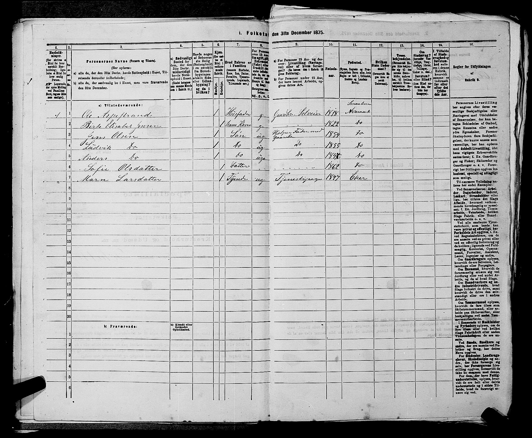RA, 1875 census for 0231P Skedsmo, 1875, p. 569