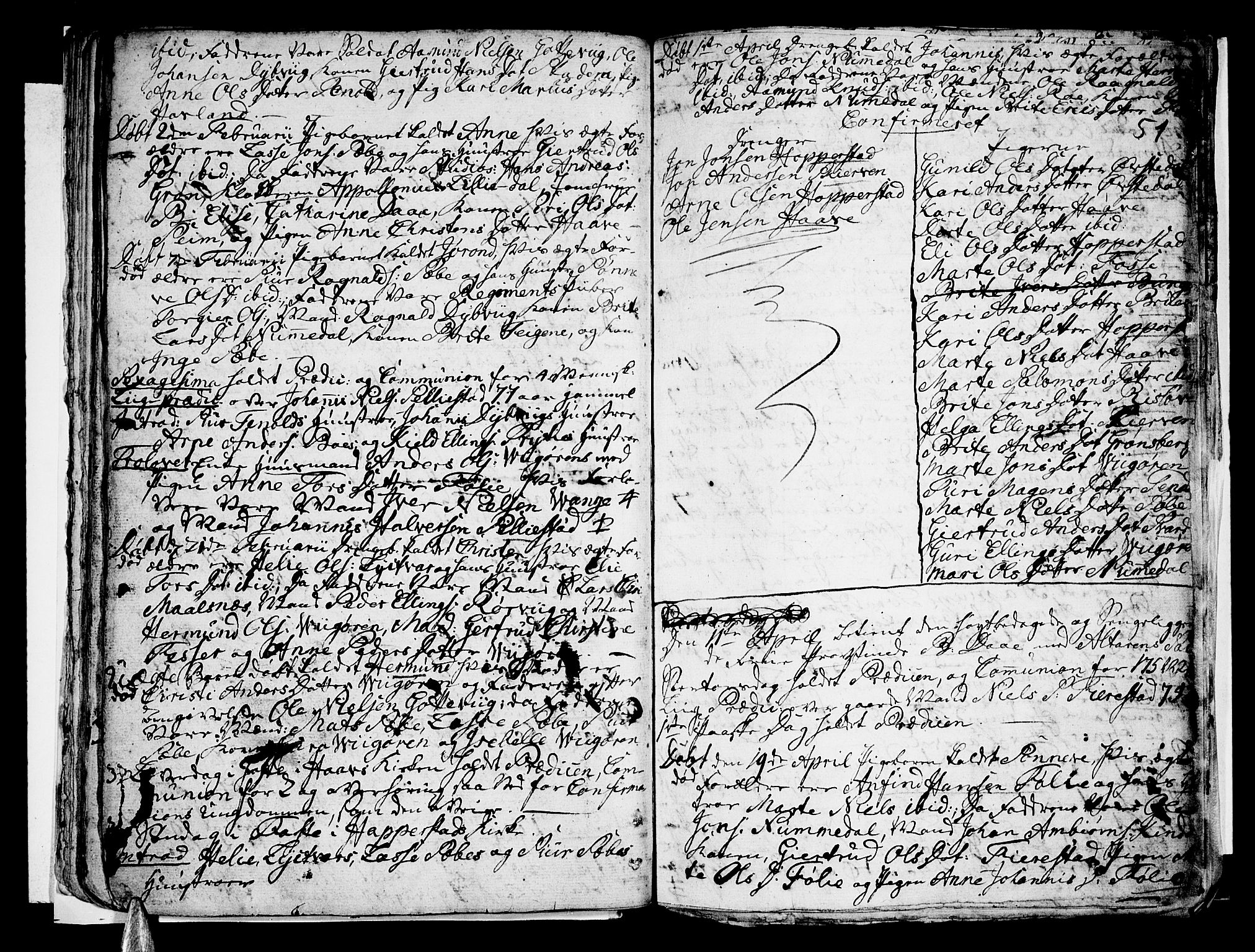 Vik sokneprestembete, SAB/A-81501: Parish register (official) no. A 3 /1, 1755-1771, p. 51