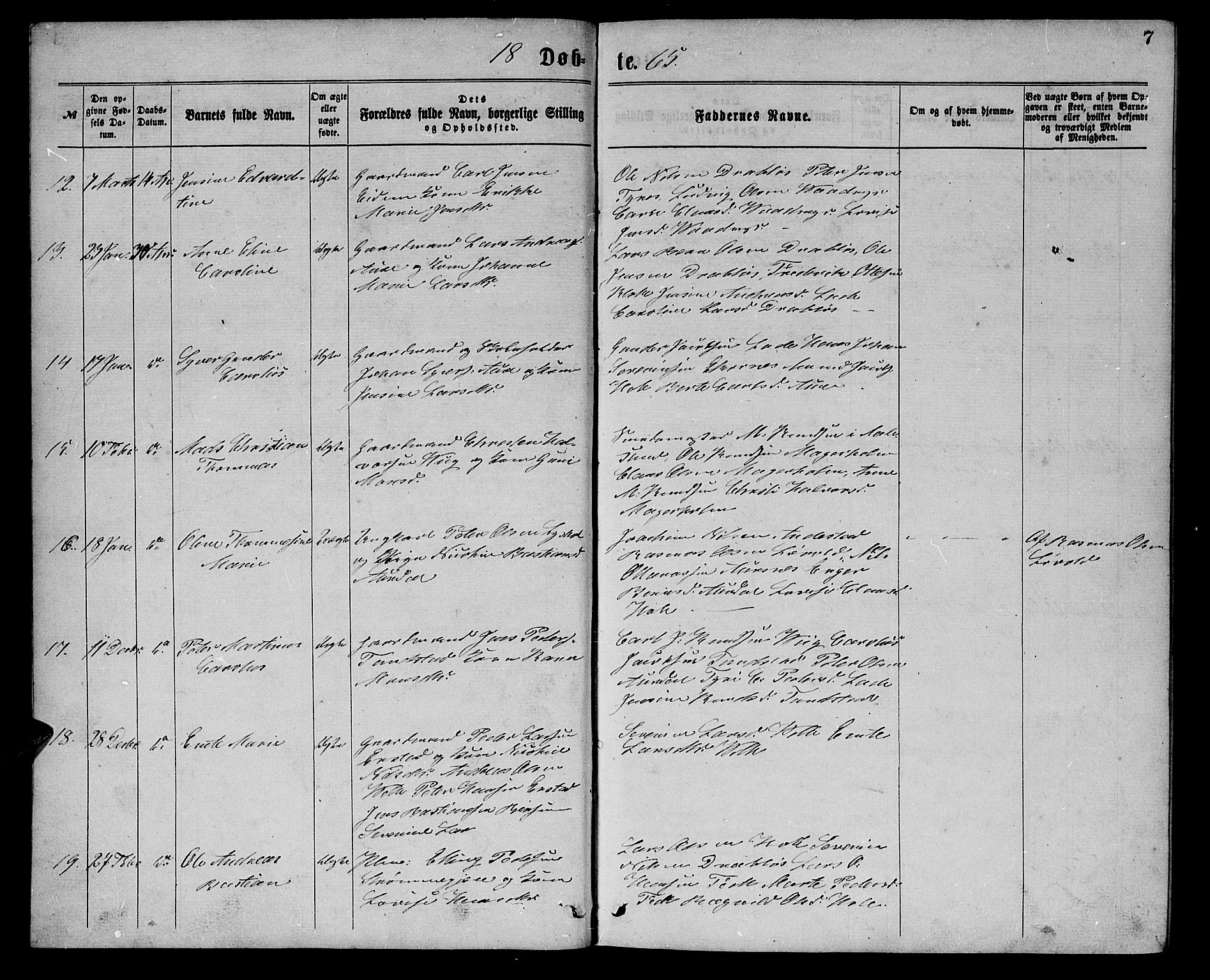 Ministerialprotokoller, klokkerbøker og fødselsregistre - Møre og Romsdal, SAT/A-1454/523/L0338: Parish register (copy) no. 523C01, 1865-1877, p. 7