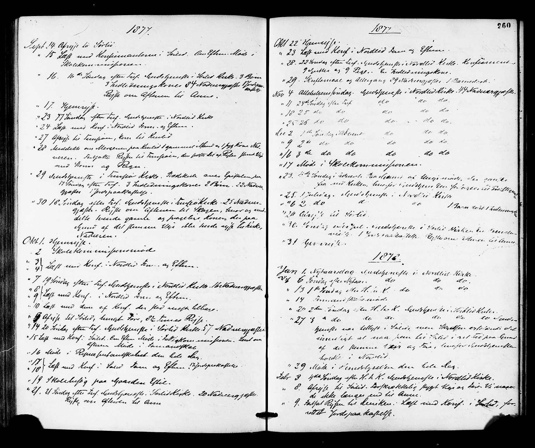 Ministerialprotokoller, klokkerbøker og fødselsregistre - Nord-Trøndelag, SAT/A-1458/755/L0493: Parish register (official) no. 755A02, 1865-1881, p. 260