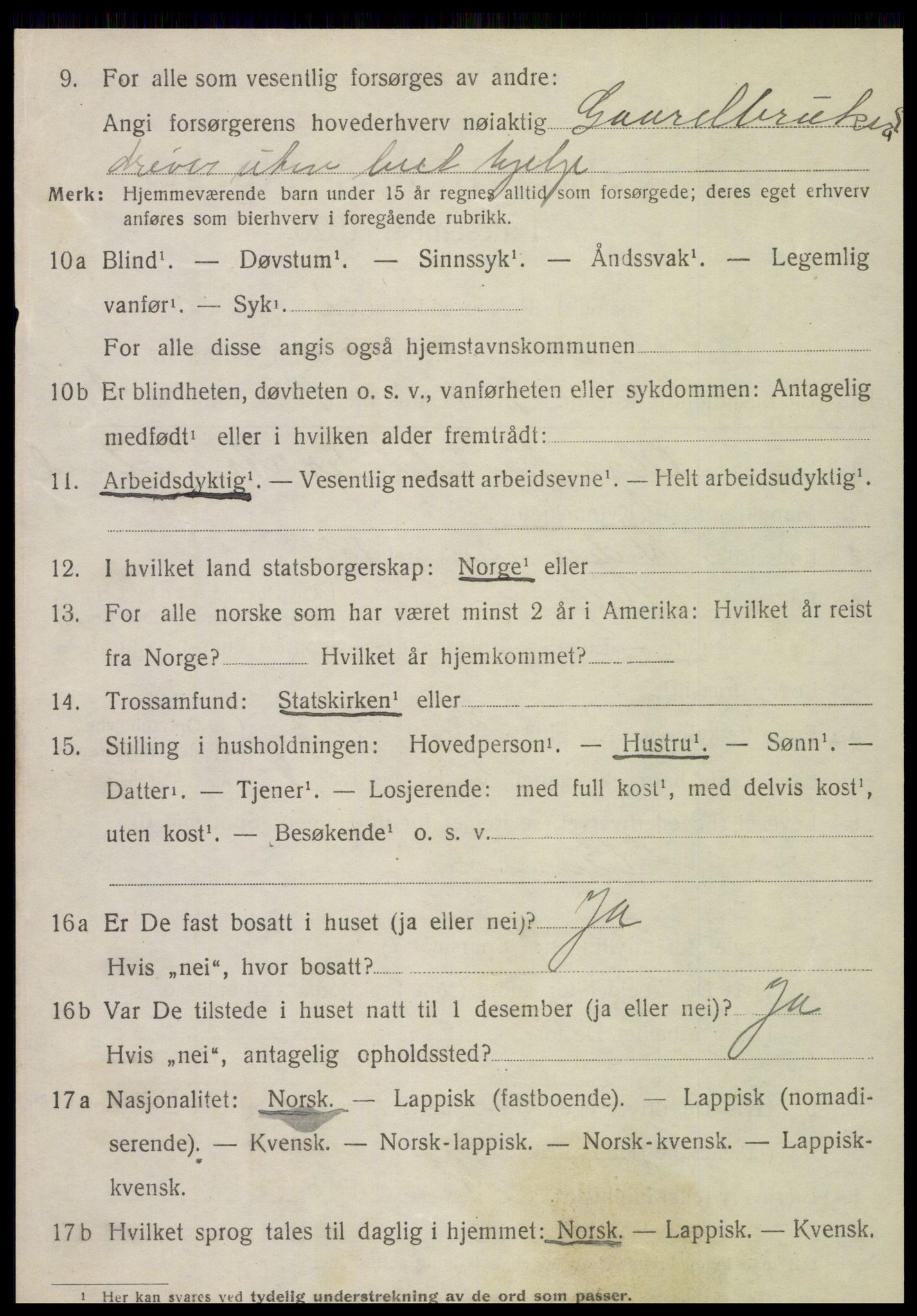 SAT, 1920 census for Vefsn, 1920, p. 11712