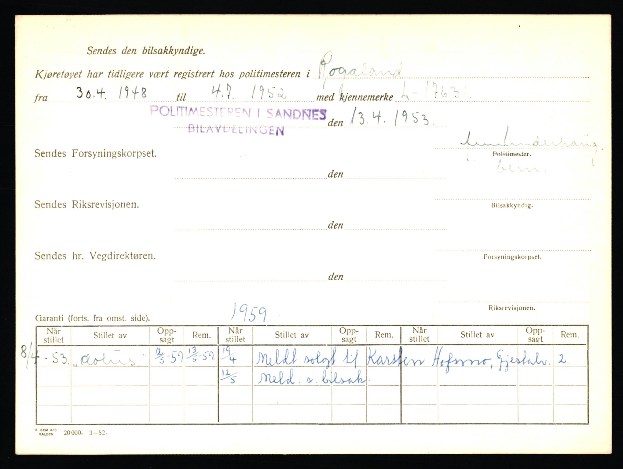 Stavanger trafikkstasjon, AV/SAST-A-101942/0/F/L0035: L-19100 - L-19999, 1930-1971, p. 4