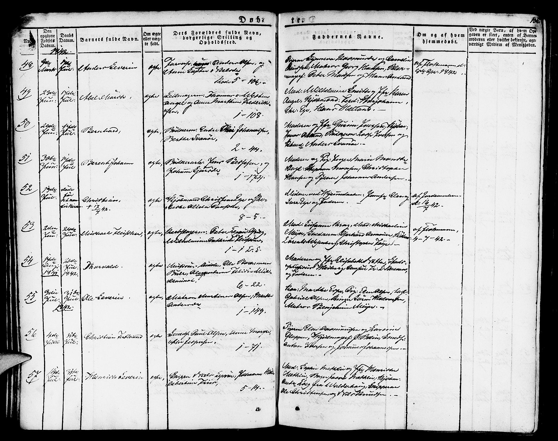 Nykirken Sokneprestembete, SAB/A-77101/H/Haa/L0012: Parish register (official) no. A 12, 1821-1844, p. 136