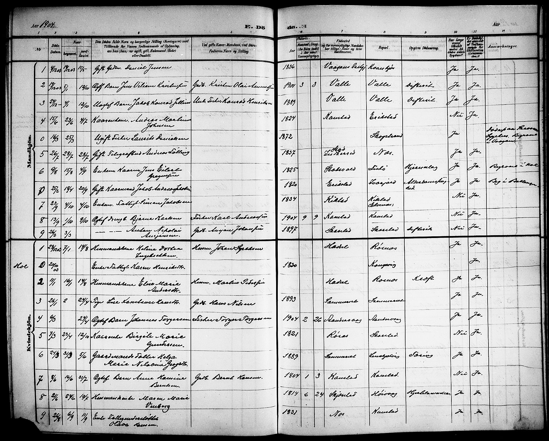 Ministerialprotokoller, klokkerbøker og fødselsregistre - Nordland, AV/SAT-A-1459/872/L1048: Parish register (copy) no. 872C04, 1898-1919