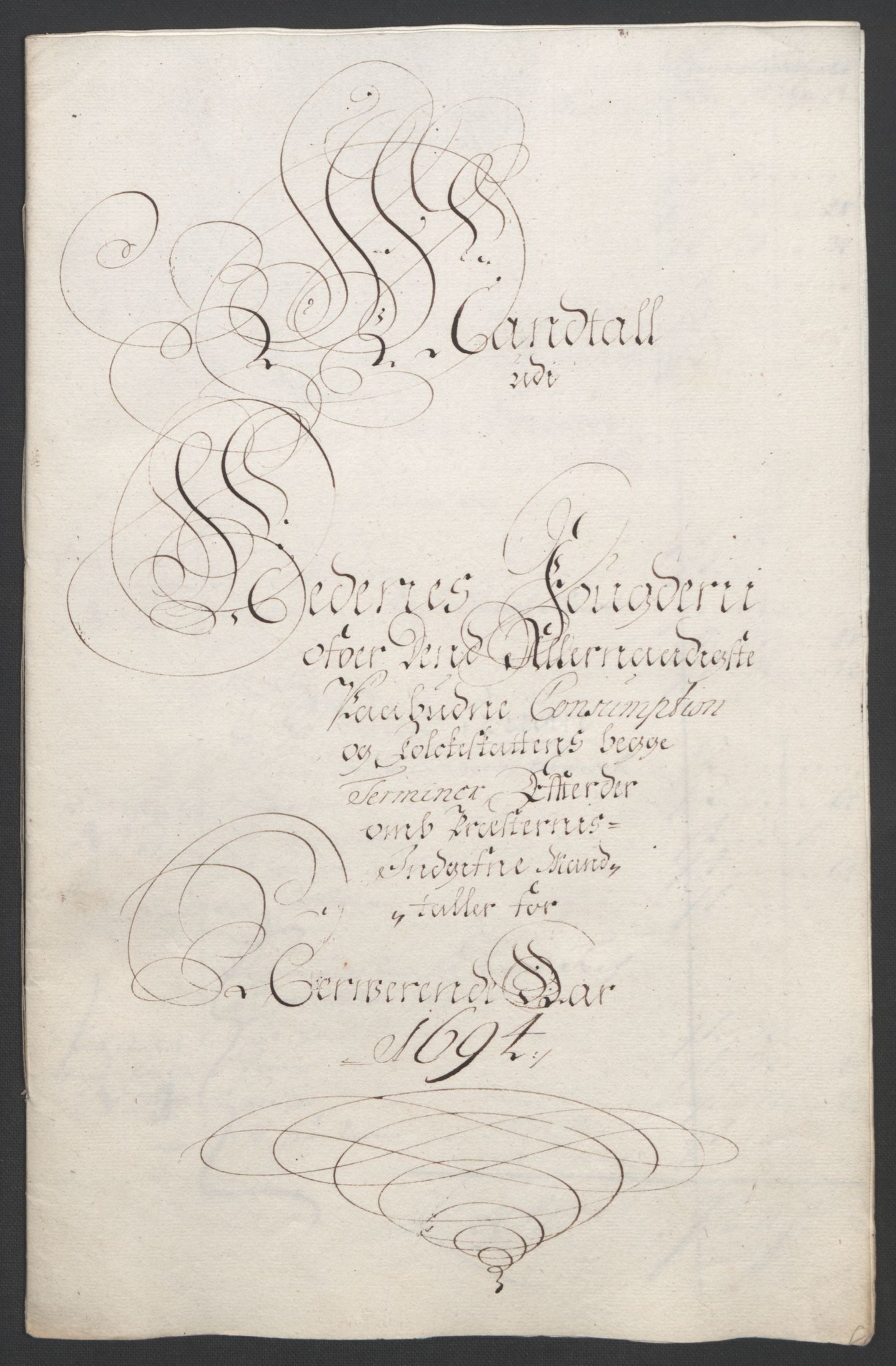 Rentekammeret inntil 1814, Reviderte regnskaper, Fogderegnskap, RA/EA-4092/R39/L2312: Fogderegnskap Nedenes, 1693-1695, p. 156