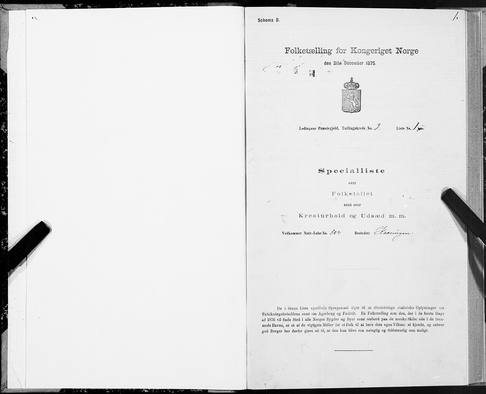 SAT, 1875 census for 1851P Lødingen, 1875, p. 2001