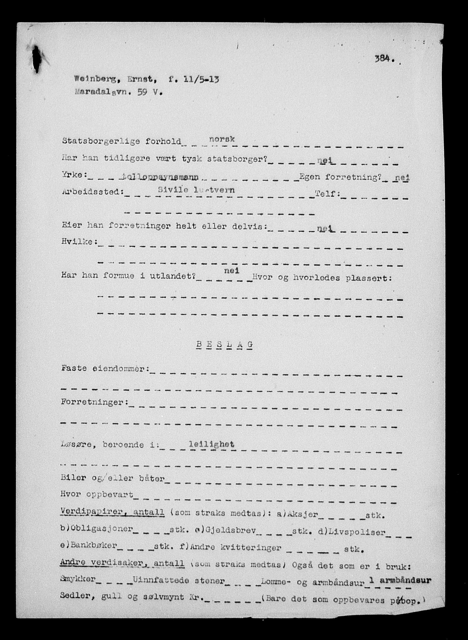 Justisdepartementet, Tilbakeføringskontoret for inndratte formuer, AV/RA-S-1564/H/Hc/Hcc/L0985: --, 1945-1947, p. 377