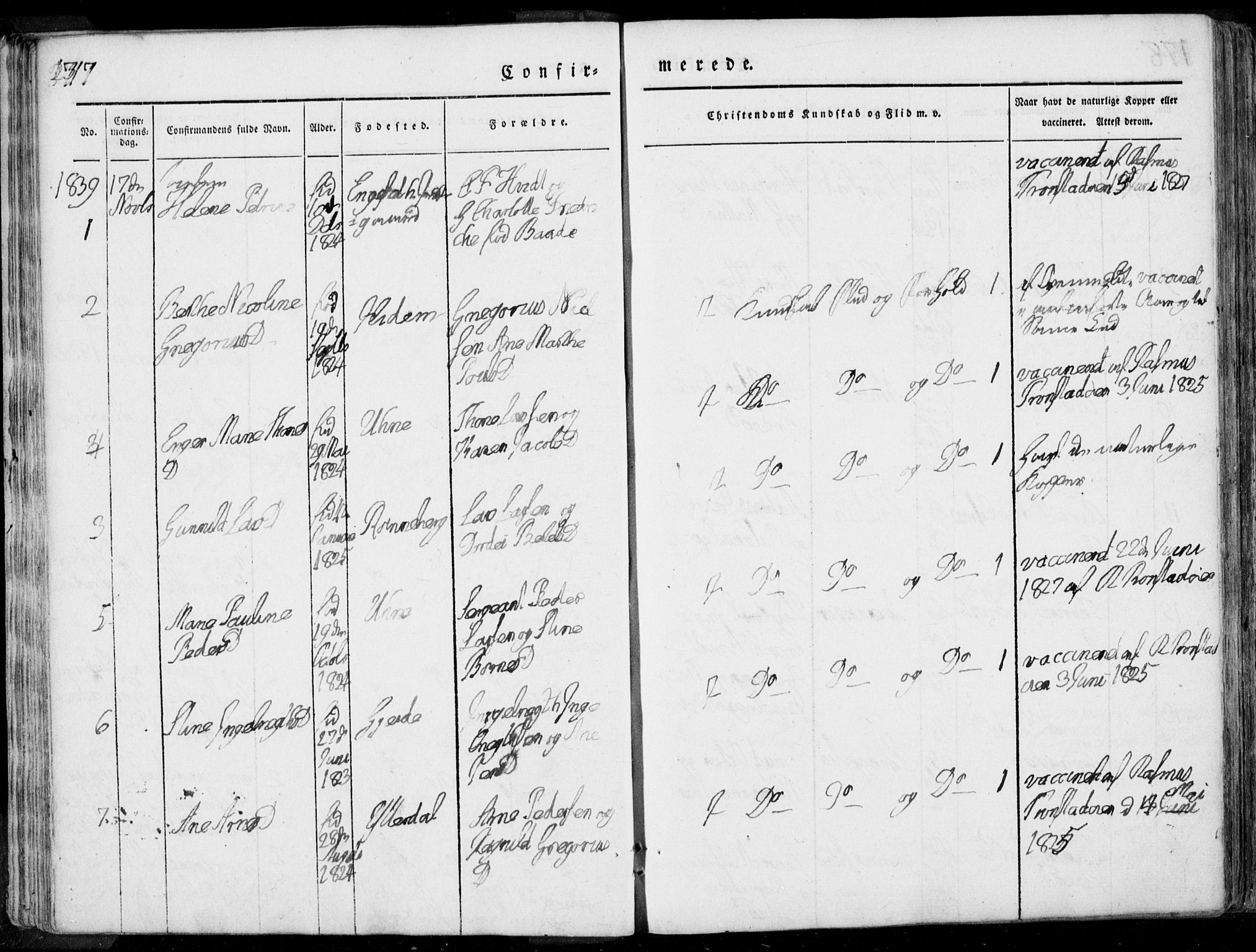 Ministerialprotokoller, klokkerbøker og fødselsregistre - Møre og Romsdal, AV/SAT-A-1454/519/L0248: Parish register (official) no. 519A07, 1829-1860, p. 177