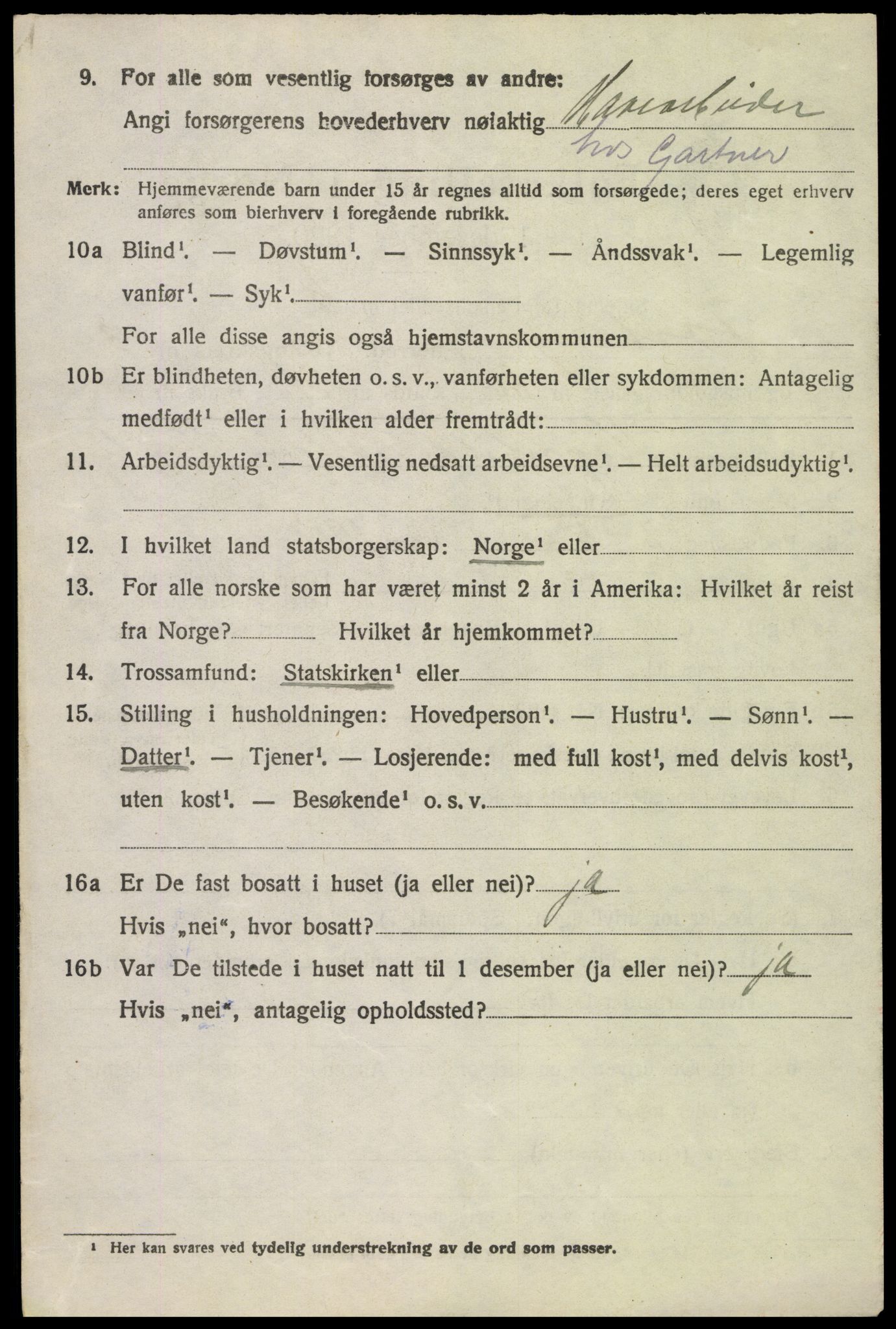 SAH, 1920 census for Fåberg, 1920, p. 4483