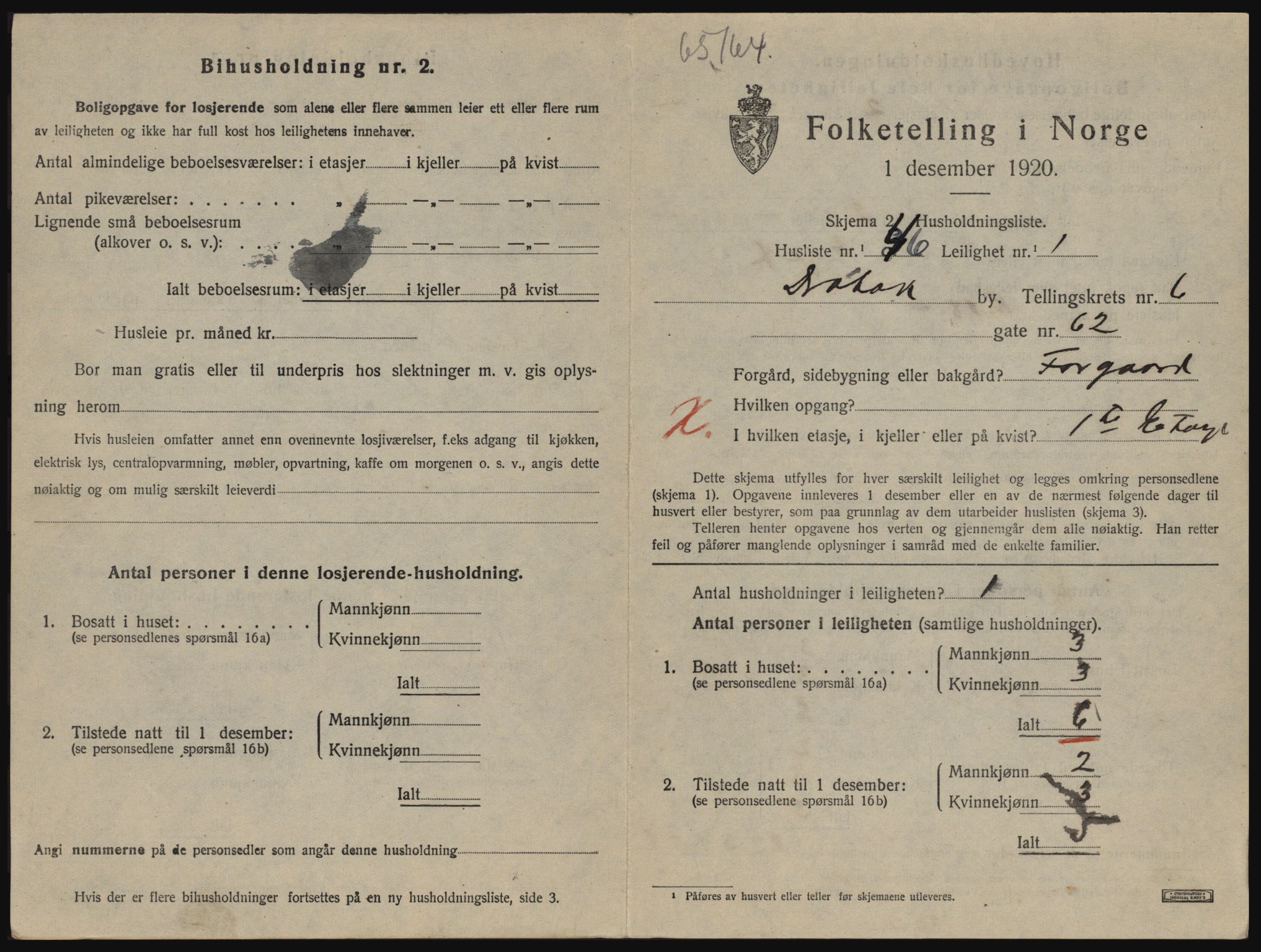 SAO, 1920 census for Drøbak, 1920, p. 1699