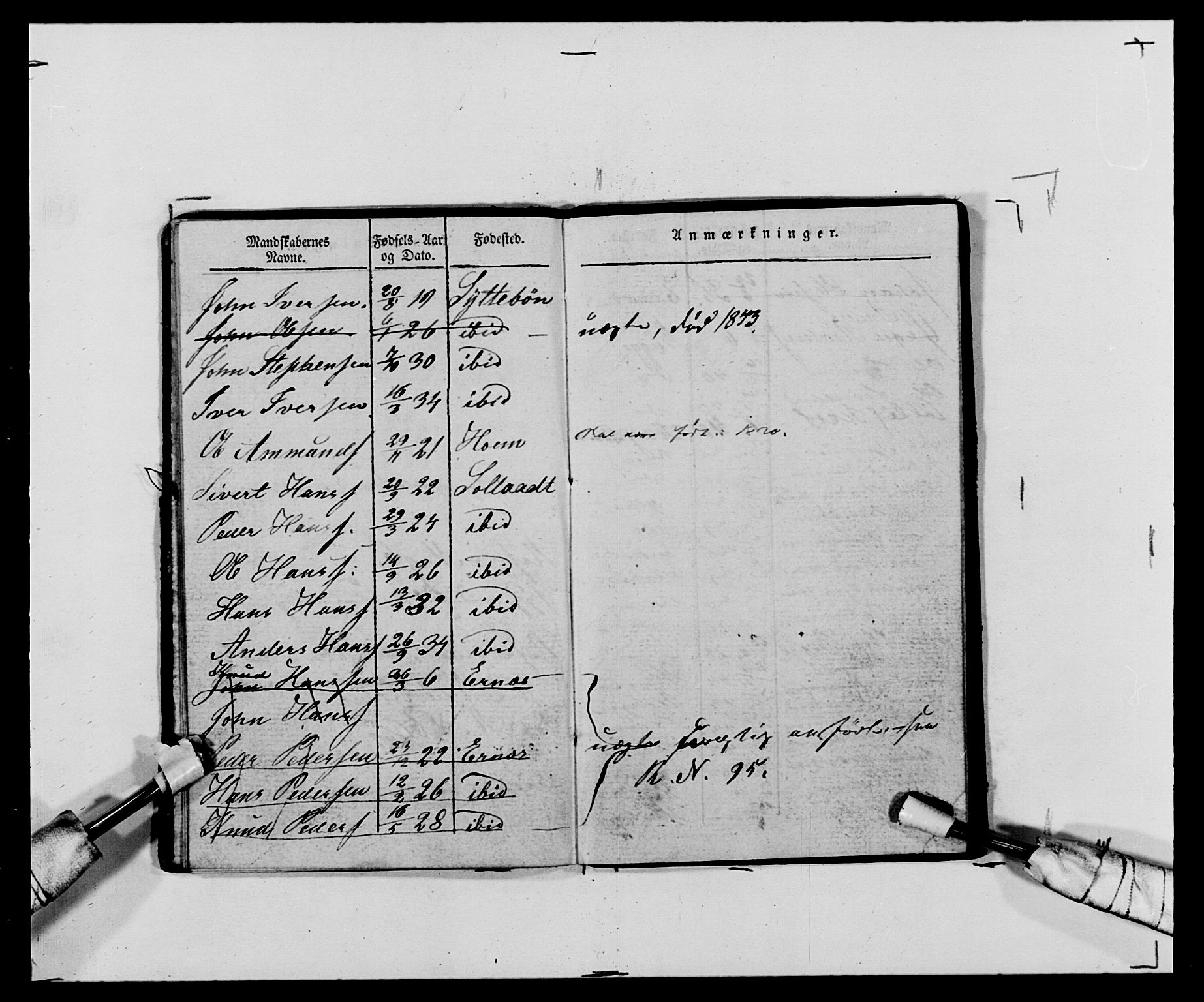 Generalitets- og kommissariatskollegiet, Det kongelige norske kommissariatskollegium, AV/RA-EA-5420/E/Eh/L0120: Tingvollske kompani, 1850-1870, p. 307