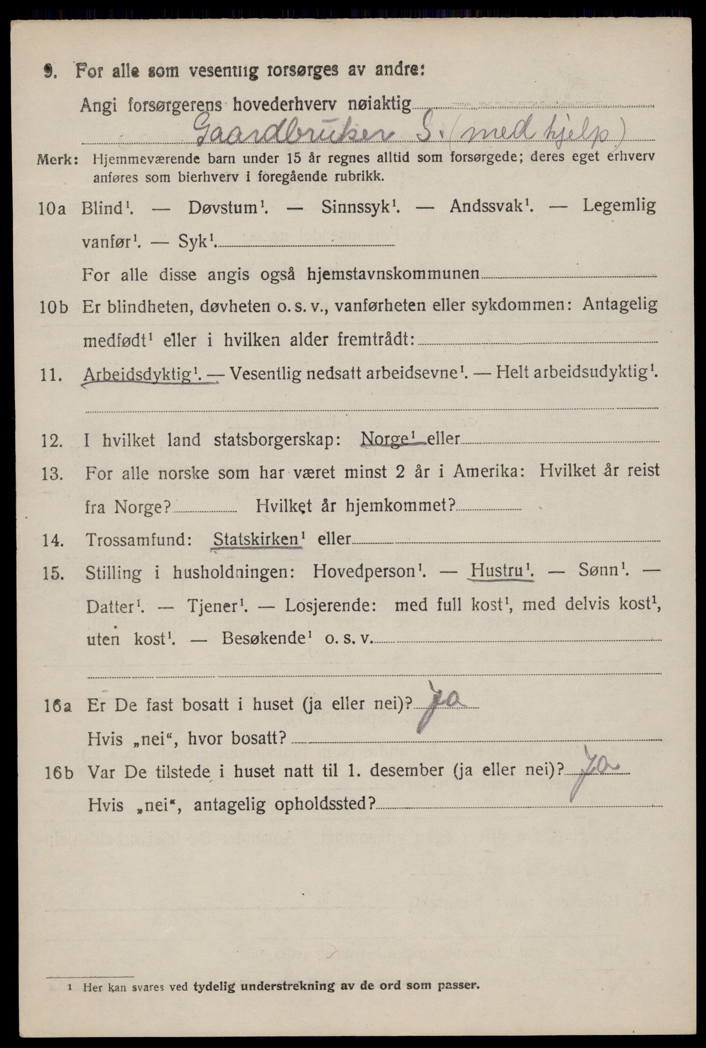 SAST, 1920 census for Hetland, 1920, p. 20888