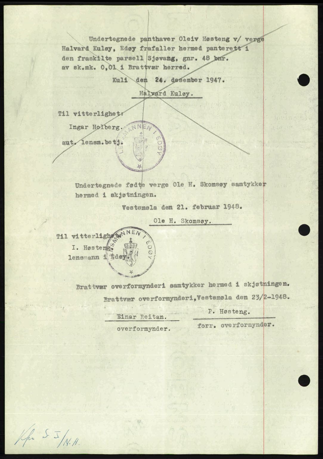 Nordmøre sorenskriveri, AV/SAT-A-4132/1/2/2Ca: Mortgage book no. A107, 1947-1948, Diary no: : 674/1948