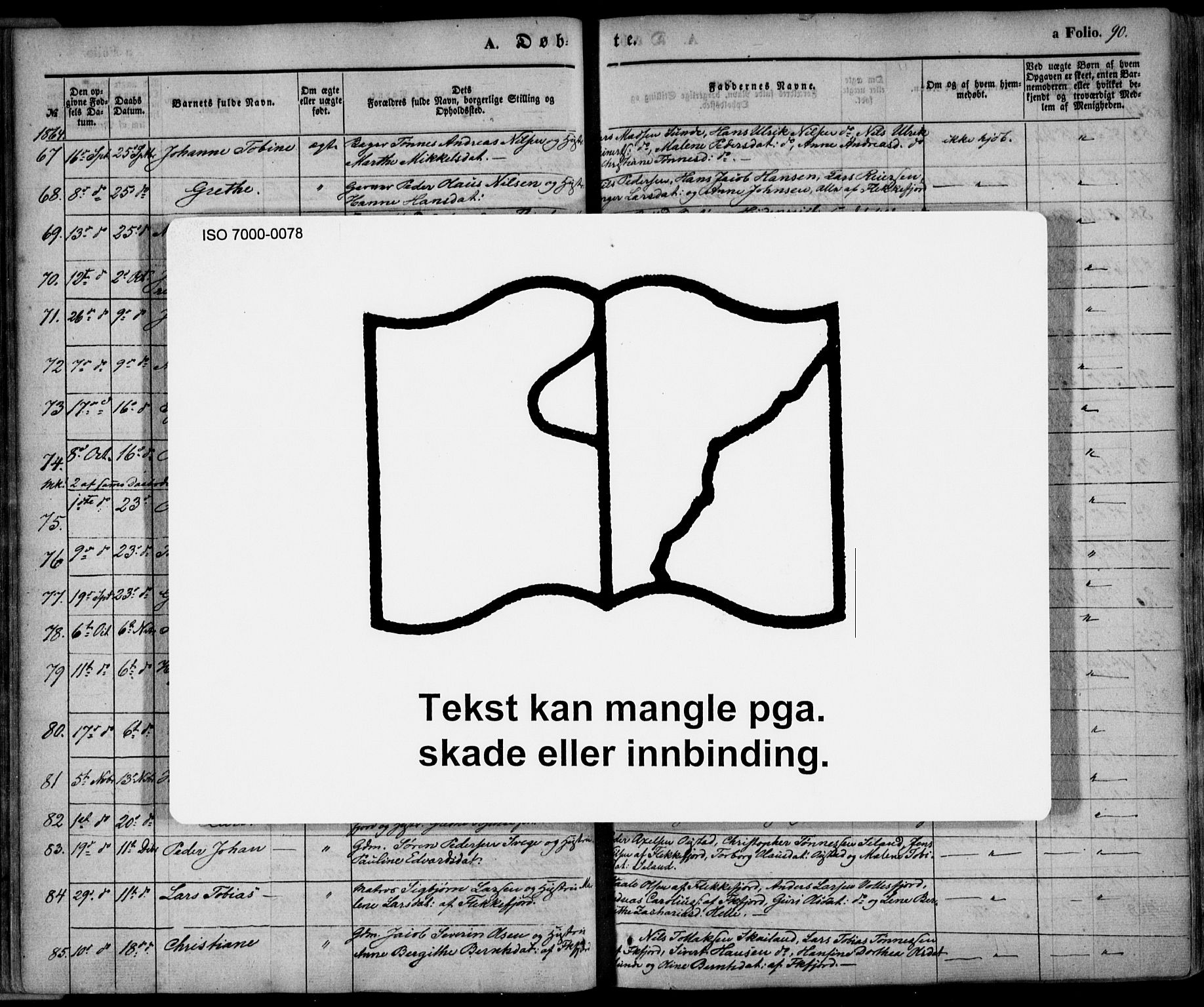 Flekkefjord sokneprestkontor, AV/SAK-1111-0012/F/Fa/Fac/L0005: Parish register (official) no. A 5, 1849-1875, p. 90