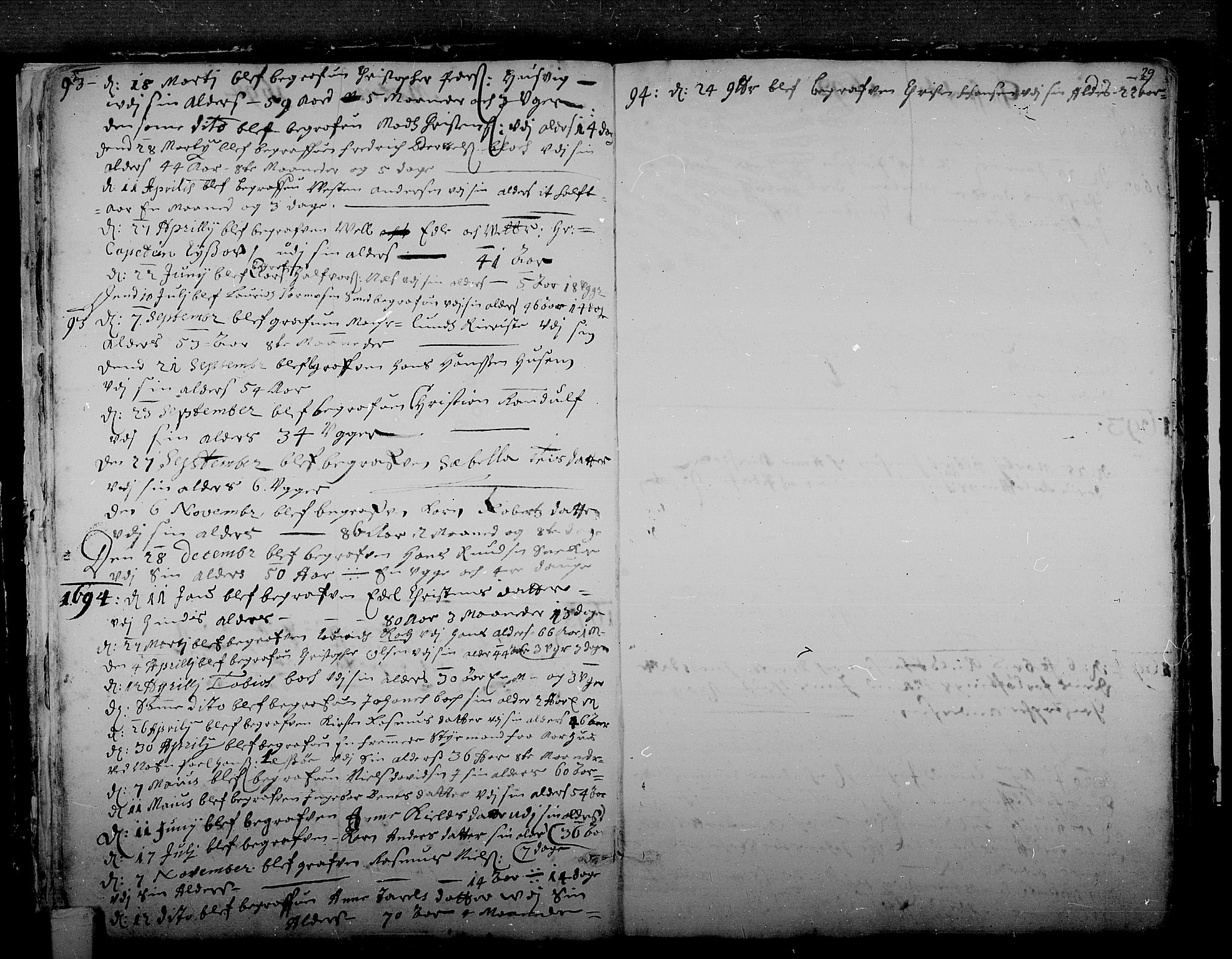 Tønsberg kirkebøker, AV/SAKO-A-330/F/Fa/L0001: Parish register (official) no. I 1, 1688-1760, p. 28-29