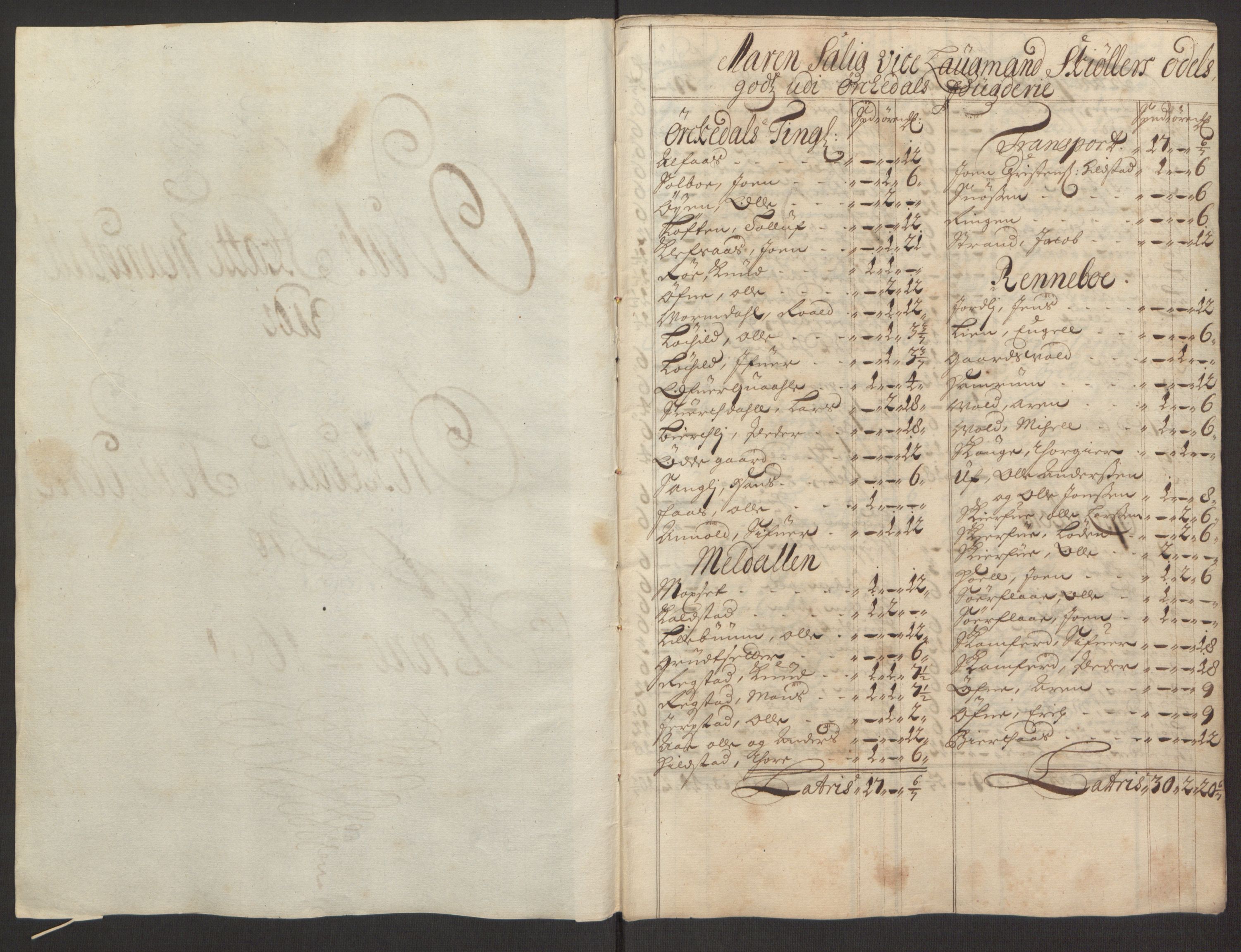 Rentekammeret inntil 1814, Reviderte regnskaper, Fogderegnskap, RA/EA-4092/R60/L3944: Fogderegnskap Orkdal og Gauldal, 1694, p. 62