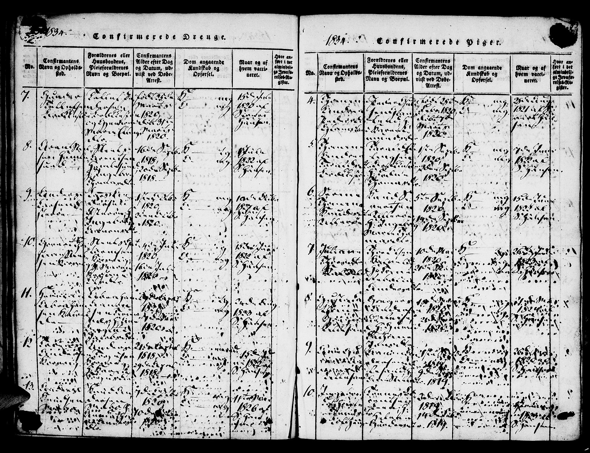 Vestre Moland sokneprestkontor, AV/SAK-1111-0046/F/Fa/Fab/L0003: Parish register (official) no. A 3, 1816-1843, p. 263