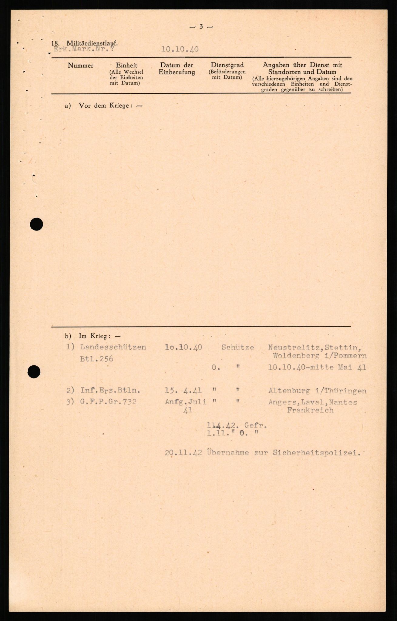 Forsvaret, Forsvarets overkommando II, AV/RA-RAFA-3915/D/Db/L0013: CI Questionaires. Tyske okkupasjonsstyrker i Norge. Tyskere., 1945-1946, p. 354