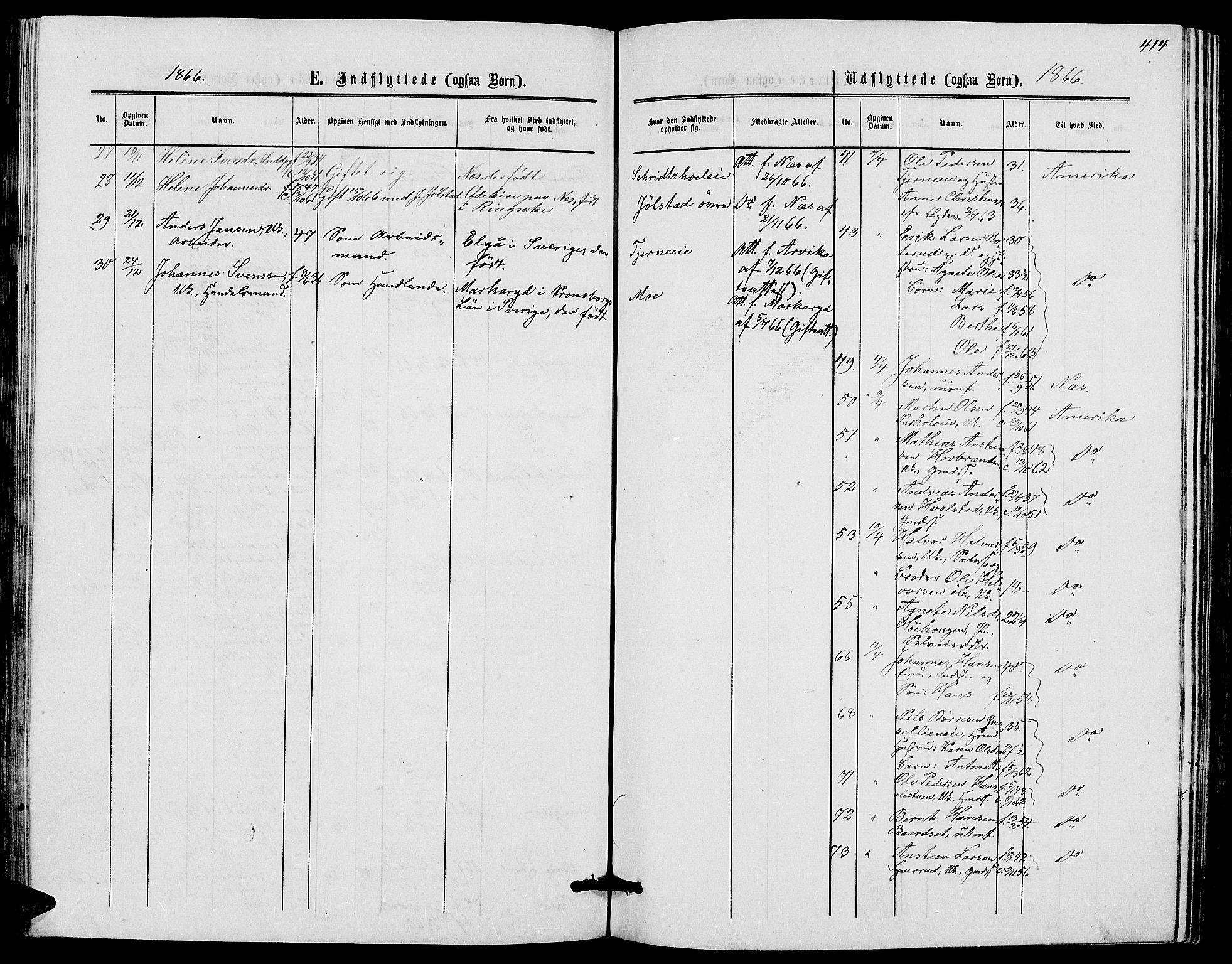 Ringsaker prestekontor, AV/SAH-PREST-014/L/La/L0007: Parish register (copy) no. 7, 1861-1869, p. 414