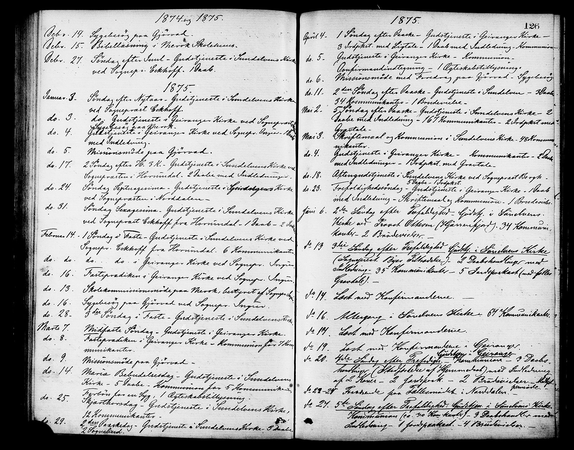Ministerialprotokoller, klokkerbøker og fødselsregistre - Møre og Romsdal, SAT/A-1454/517/L0227: Parish register (official) no. 517A07, 1870-1886, p. 126