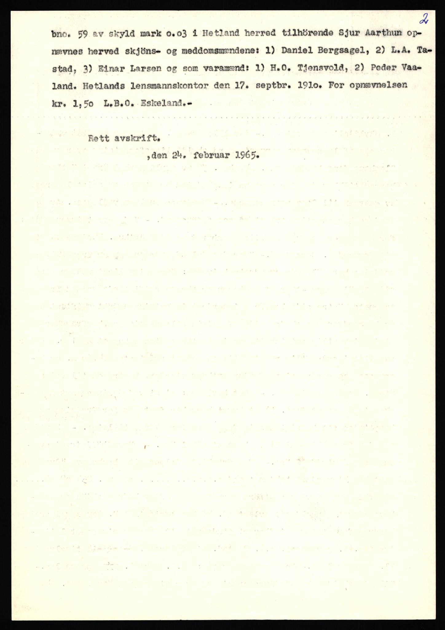 Statsarkivet i Stavanger, AV/SAST-A-101971/03/Y/Yj/L0090: Avskrifter sortert etter gårdsnavn: Tøtland - Underberge, 1750-1930, p. 501