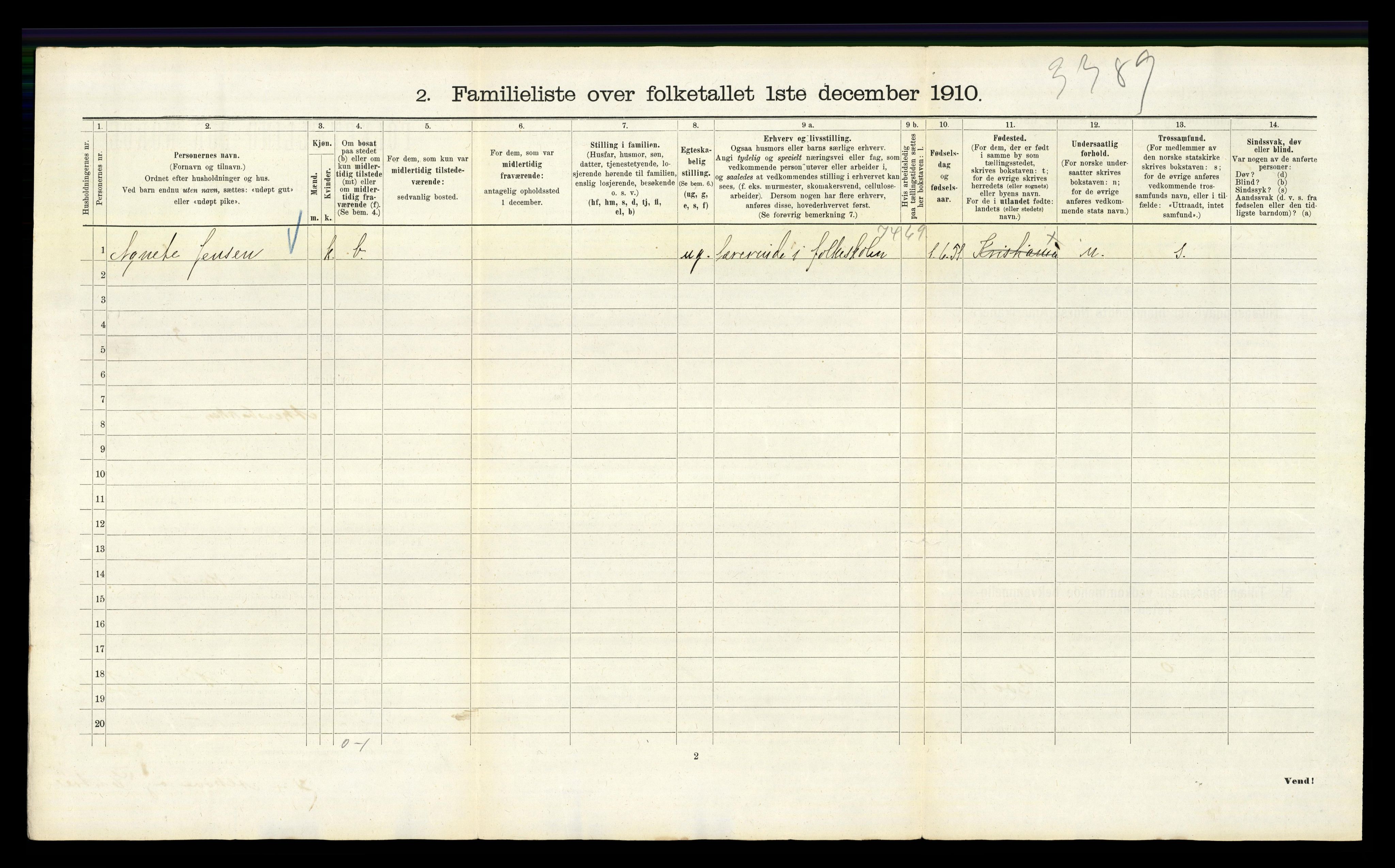 RA, 1910 census for Kristiania, 1910, p. 2010