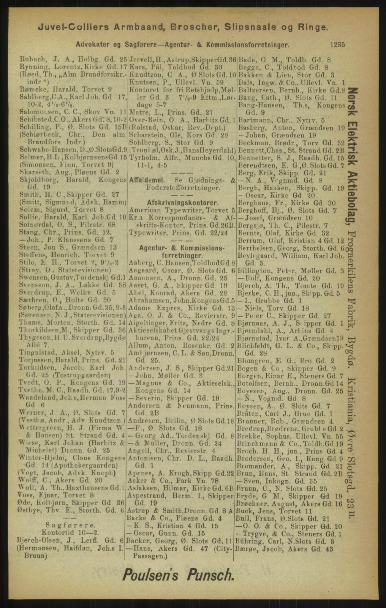 Kristiania/Oslo adressebok, PUBL/-, 1900, p. 1235