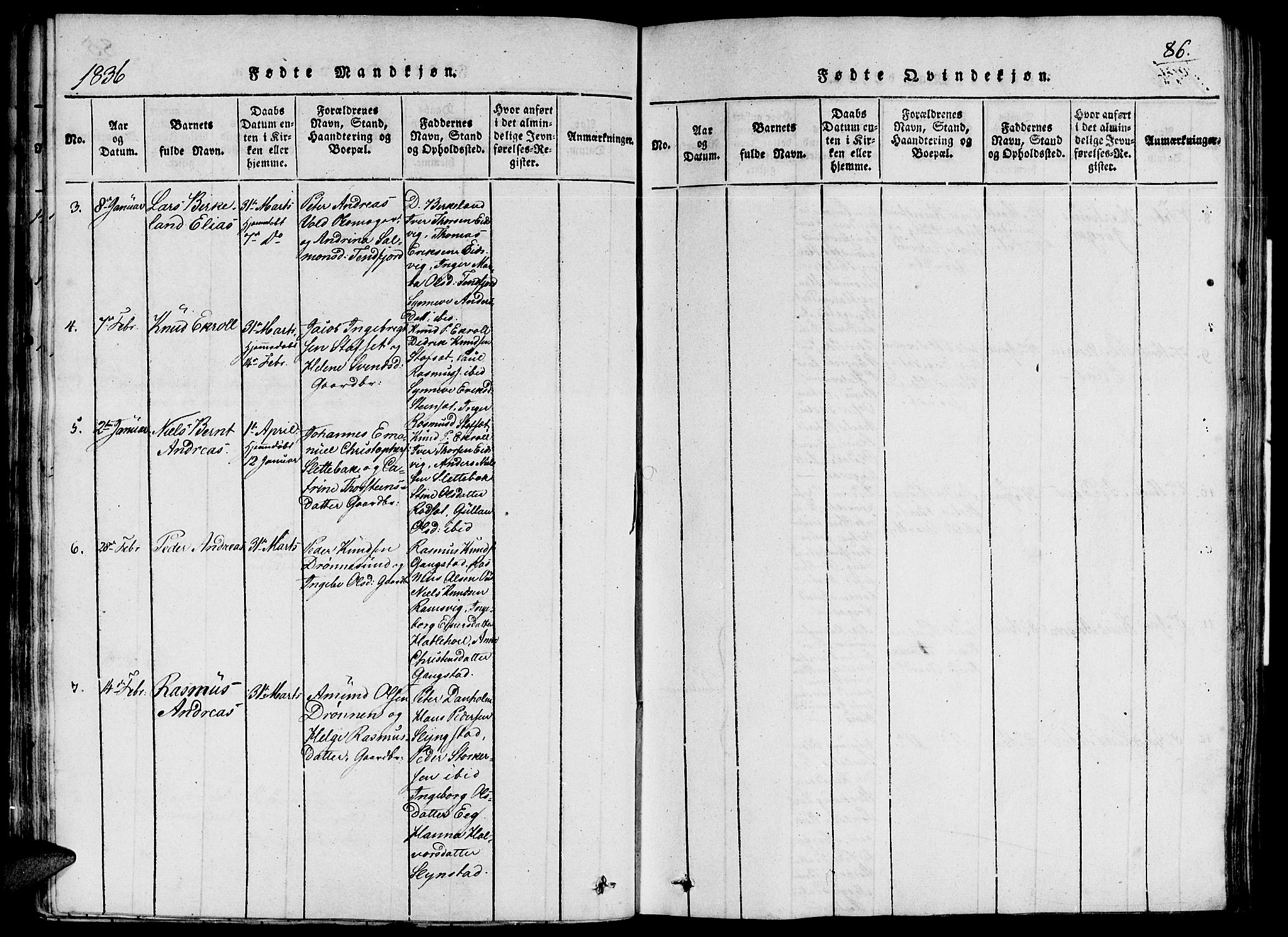 Ministerialprotokoller, klokkerbøker og fødselsregistre - Møre og Romsdal, AV/SAT-A-1454/524/L0351: Parish register (official) no. 524A03, 1816-1838, p. 86