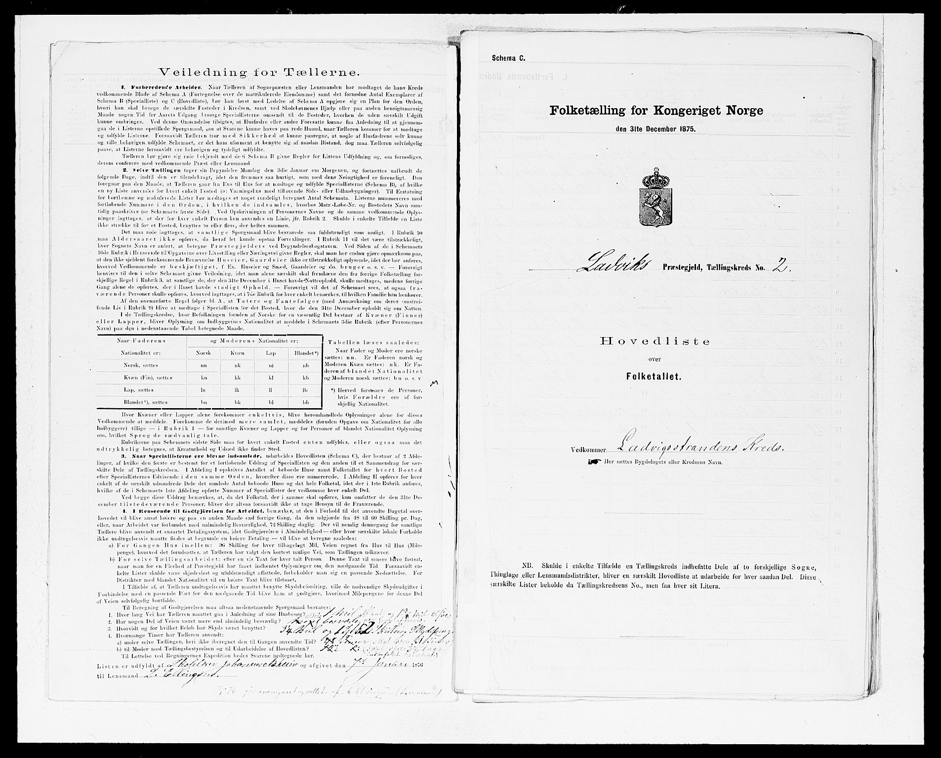 SAB, 1875 census for 1415P Lavik, 1875, p. 4