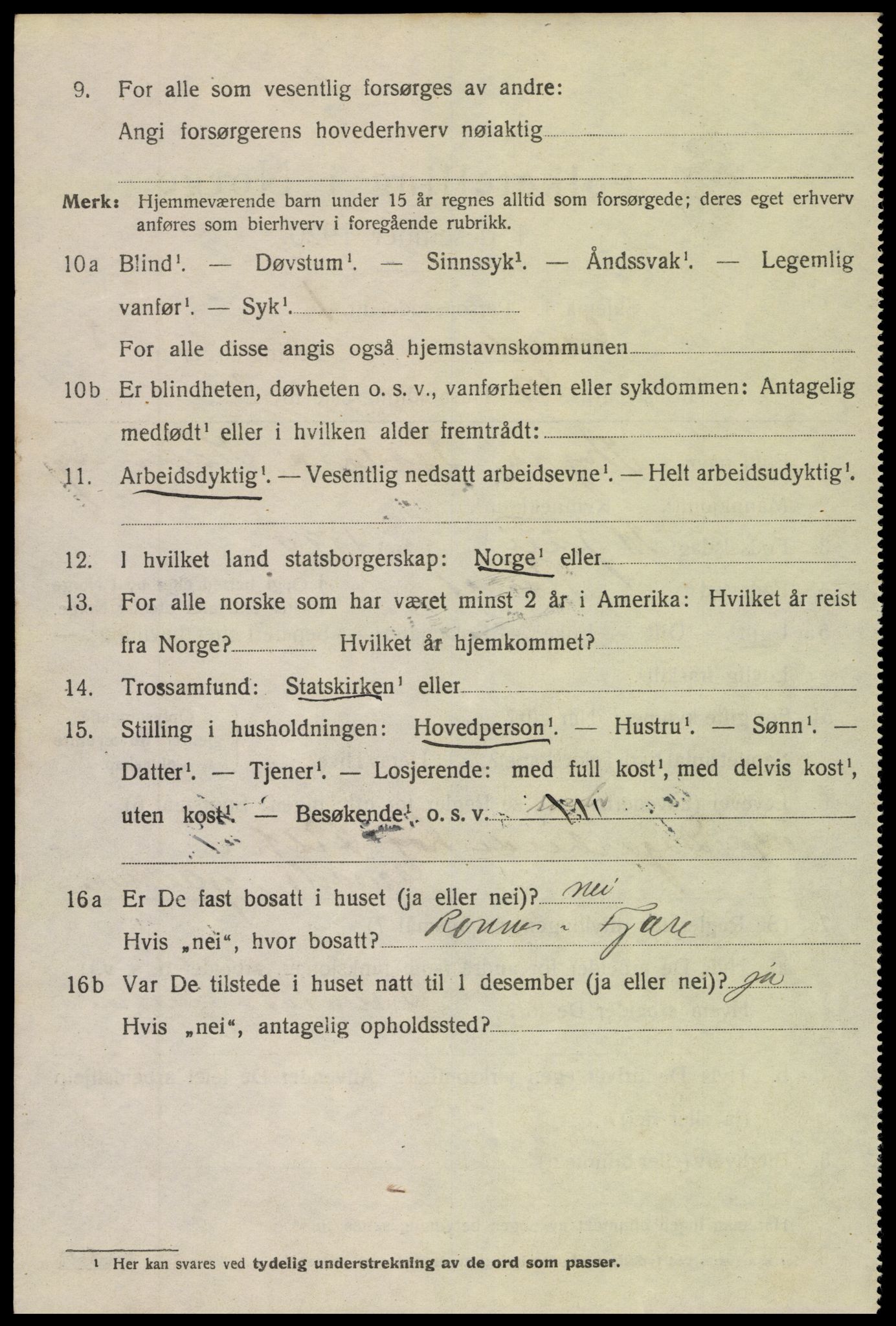 SAK, 1920 census for Grimstad, 1920, p. 5432