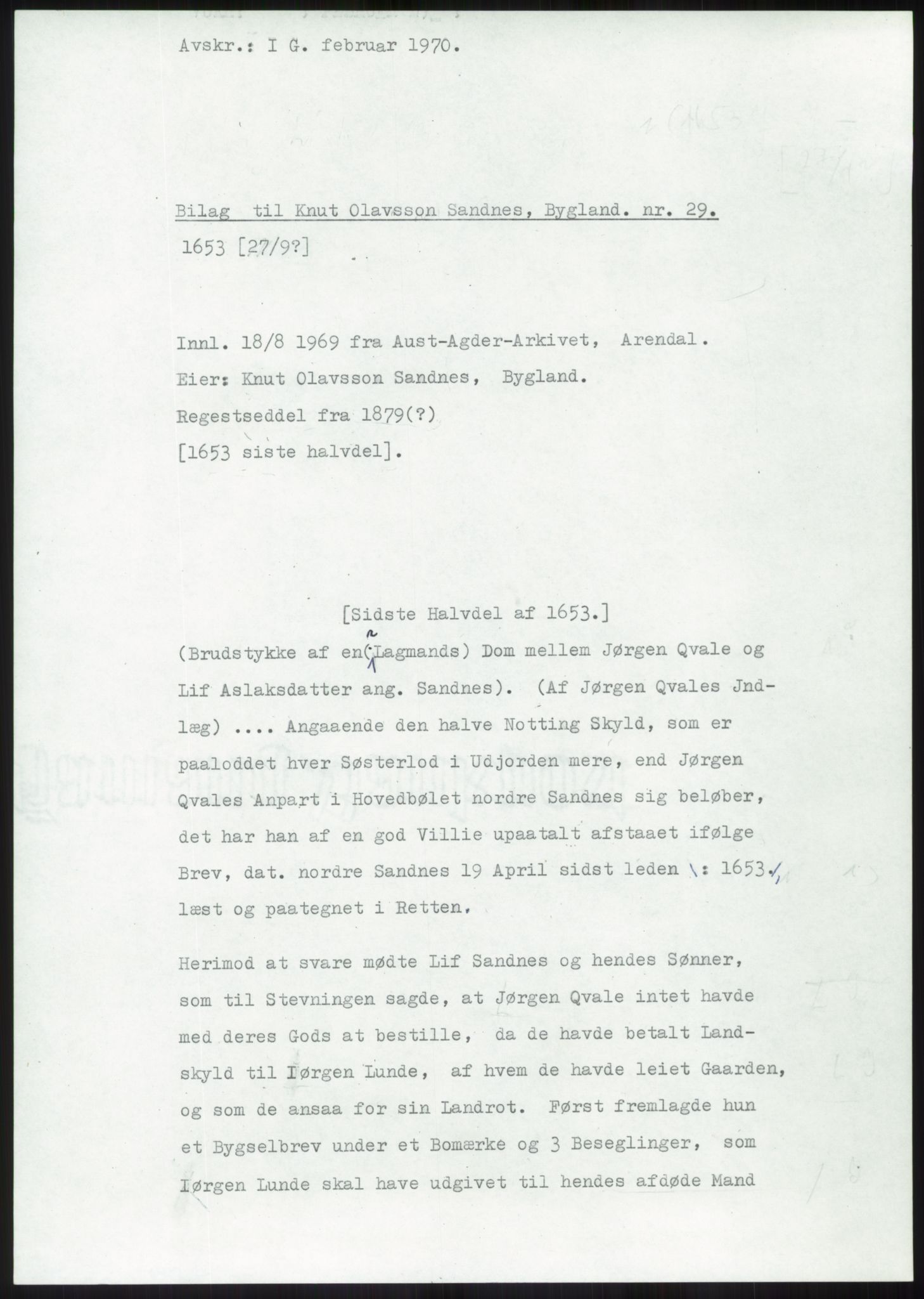 Samlinger til kildeutgivelse, Diplomavskriftsamlingen, AV/RA-EA-4053/H/Ha, p. 1929