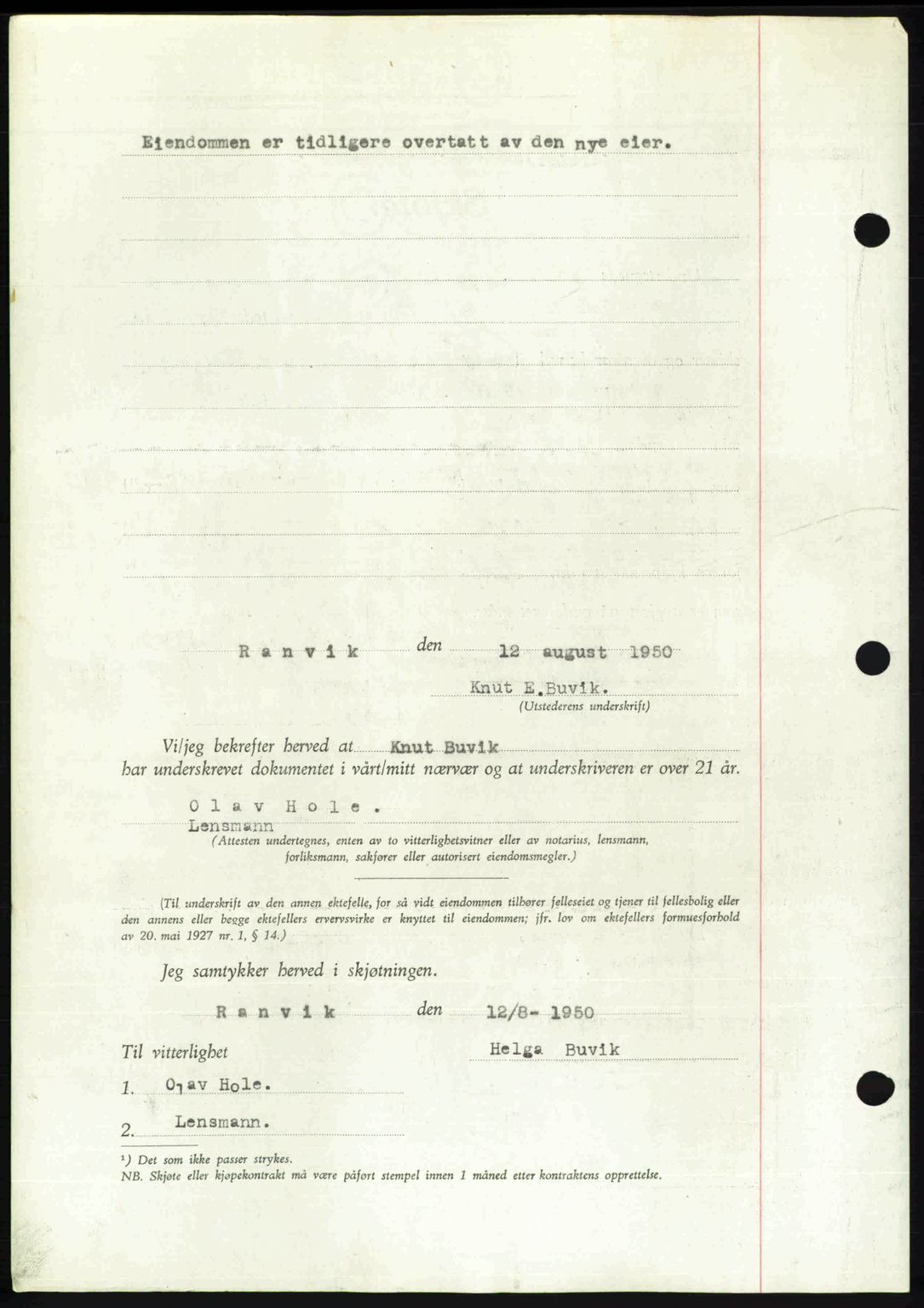 Romsdal sorenskriveri, AV/SAT-A-4149/1/2/2C: Mortgage book no. A34, 1950-1950, Diary no: : 2500/1950