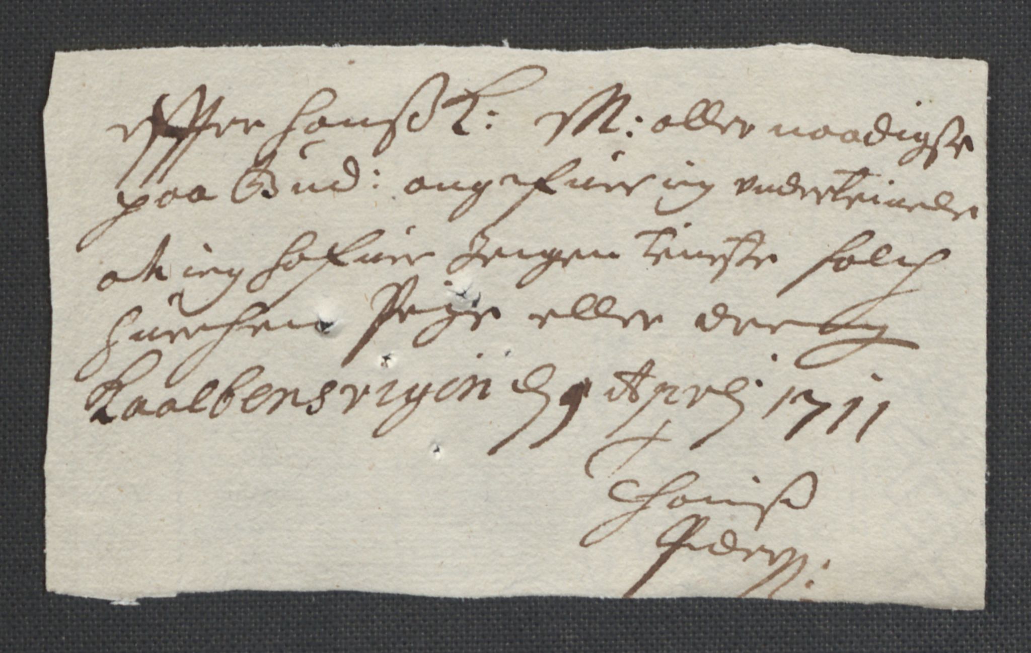 Rentekammeret inntil 1814, Reviderte regnskaper, Fogderegnskap, AV/RA-EA-4092/R39/L2319: Fogderegnskap Nedenes, 1710-1711, p. 848