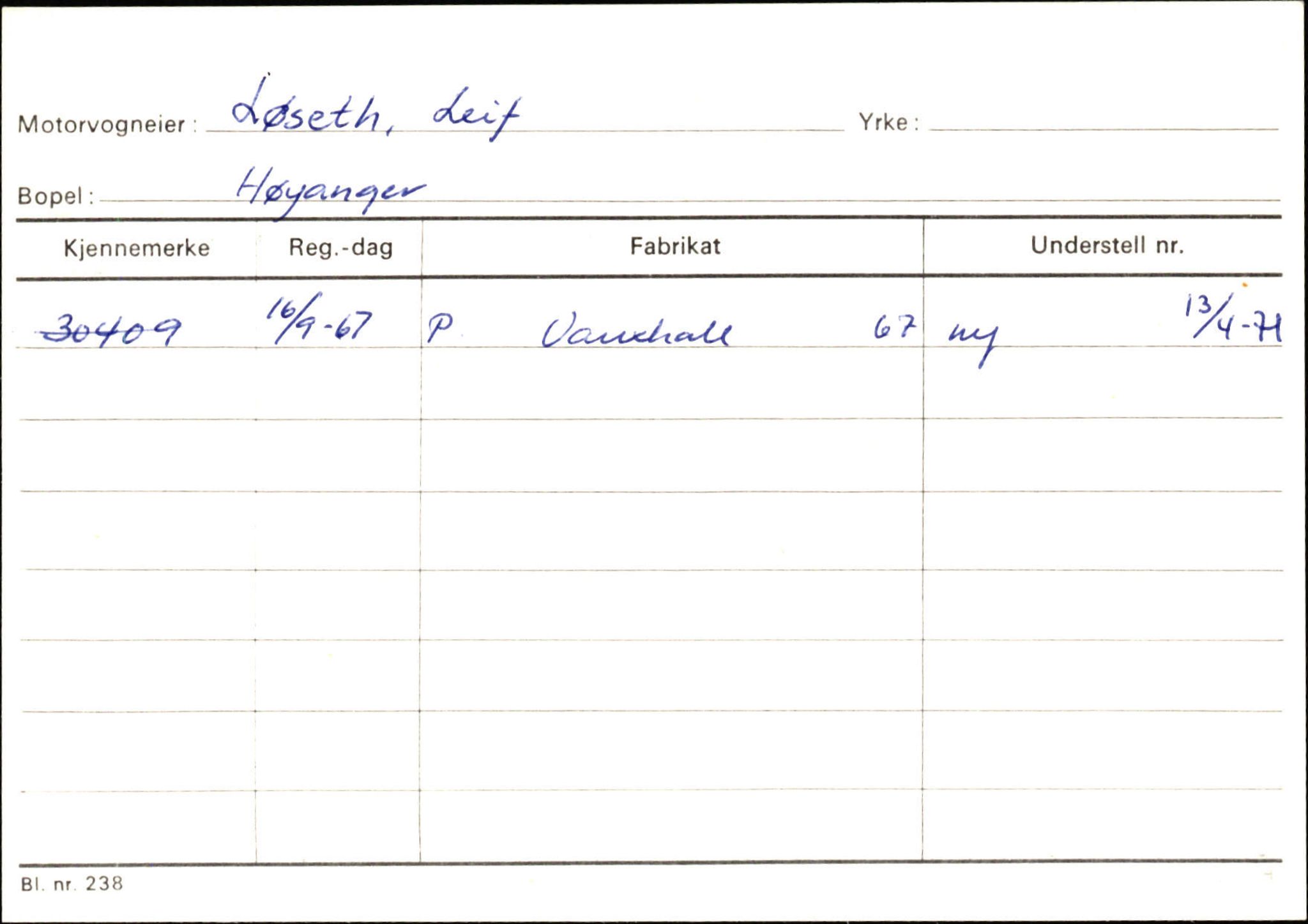 Statens vegvesen, Sogn og Fjordane vegkontor, AV/SAB-A-5301/4/F/L0130: Eigarregister Eid T-Å. Høyanger A-O, 1945-1975, p. 2068