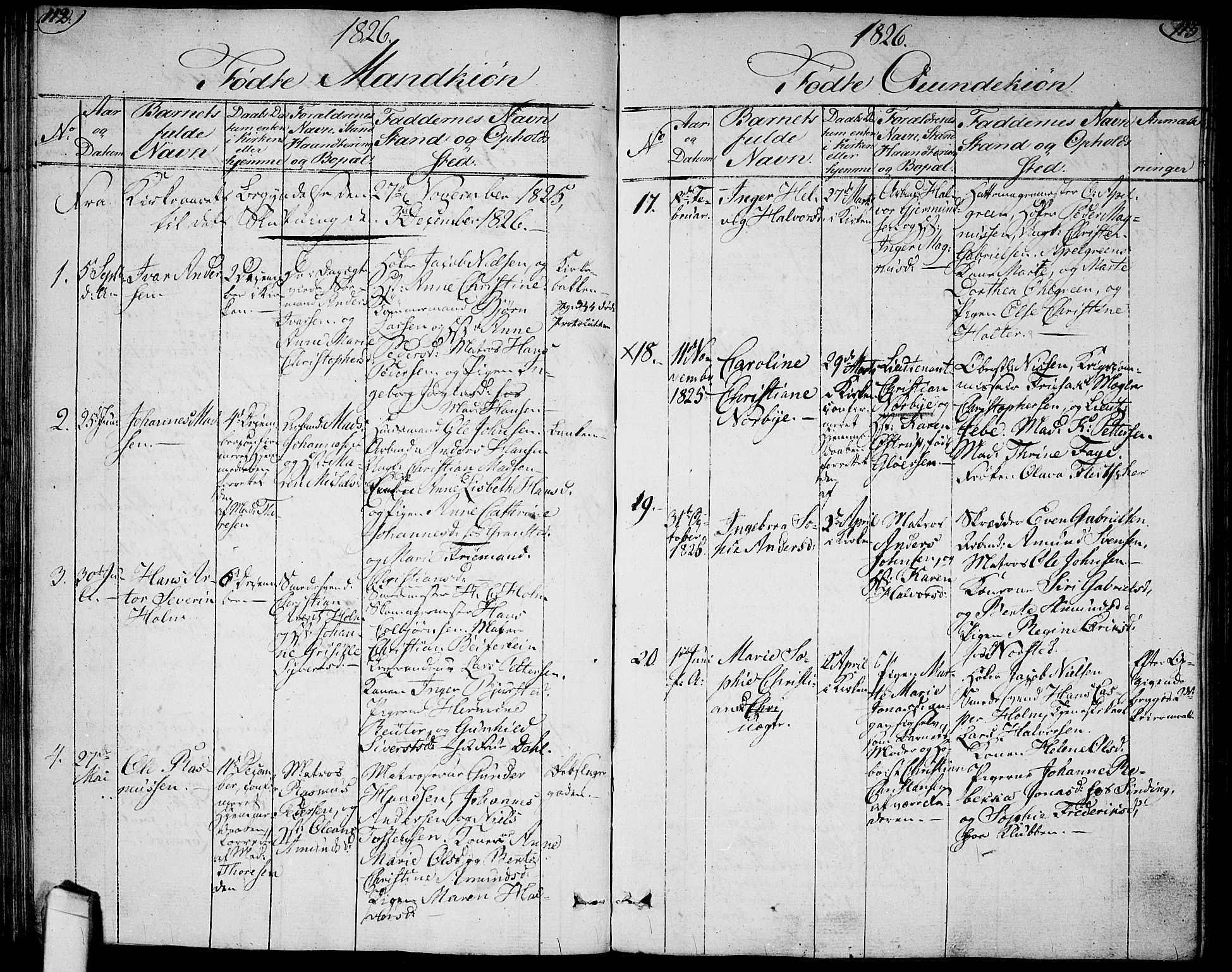 Halden prestekontor Kirkebøker, AV/SAO-A-10909/G/Ga/L0002: Parish register (copy) no. 2, 1821-1834, p. 112-113