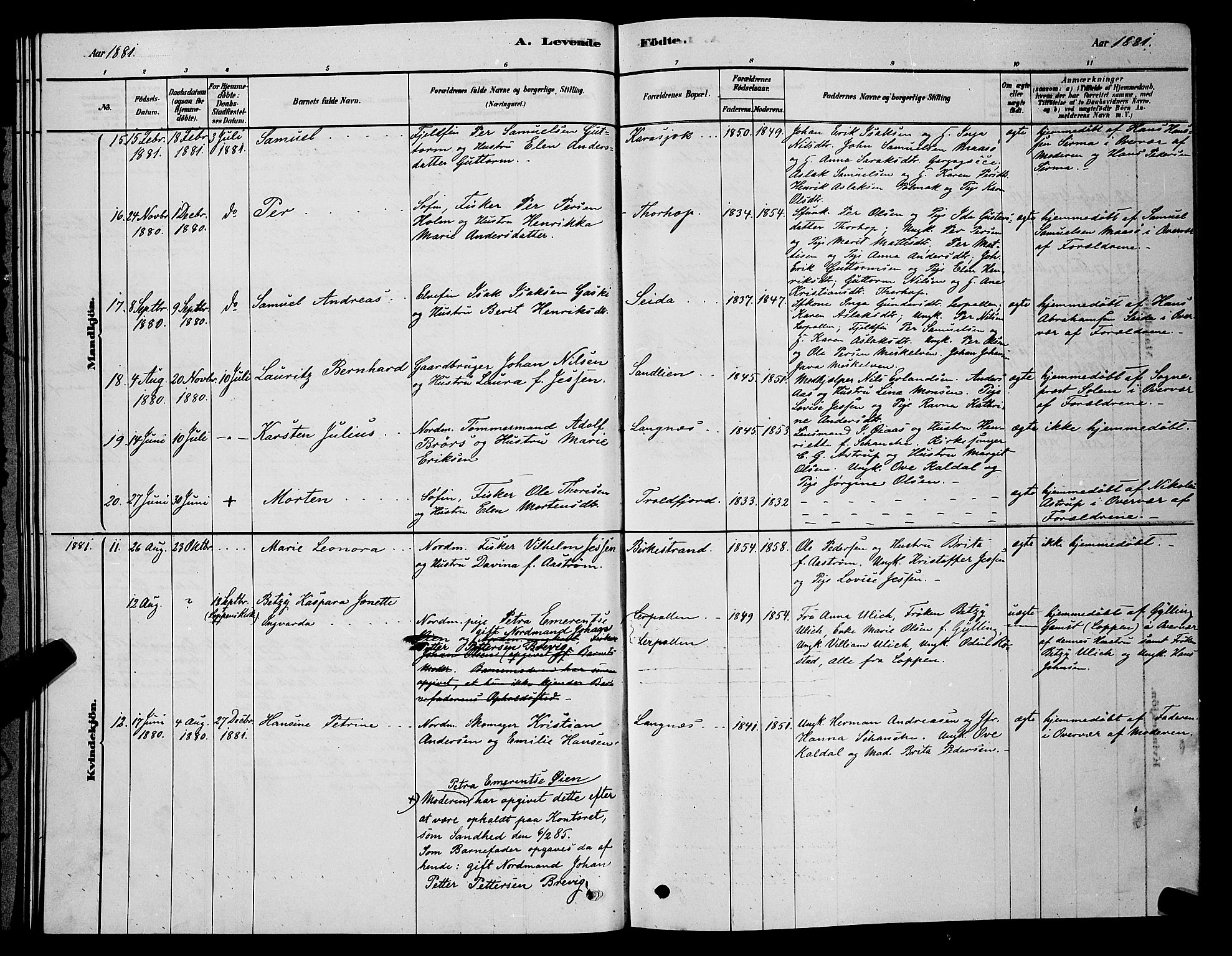 Tana sokneprestkontor, AV/SATØ-S-1334/H/Hb/L0003klokker: Parish register (copy) no. 3, 1878-1890