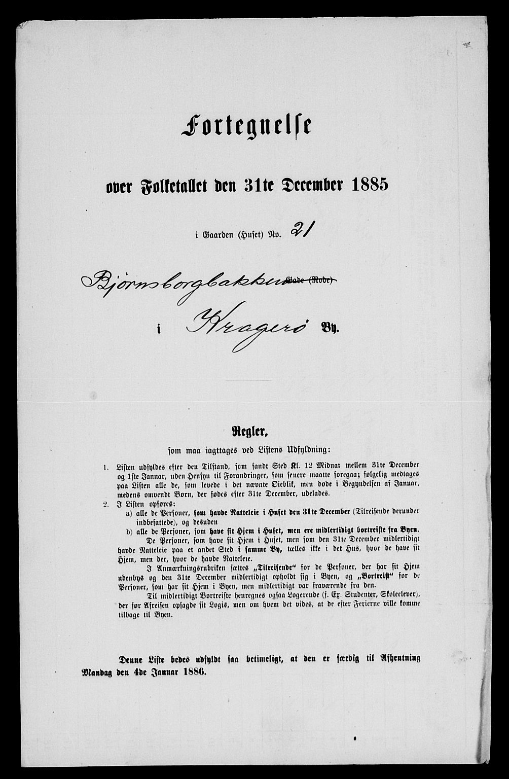 SAKO, 1885 census for 0801 Kragerø, 1885, p. 926