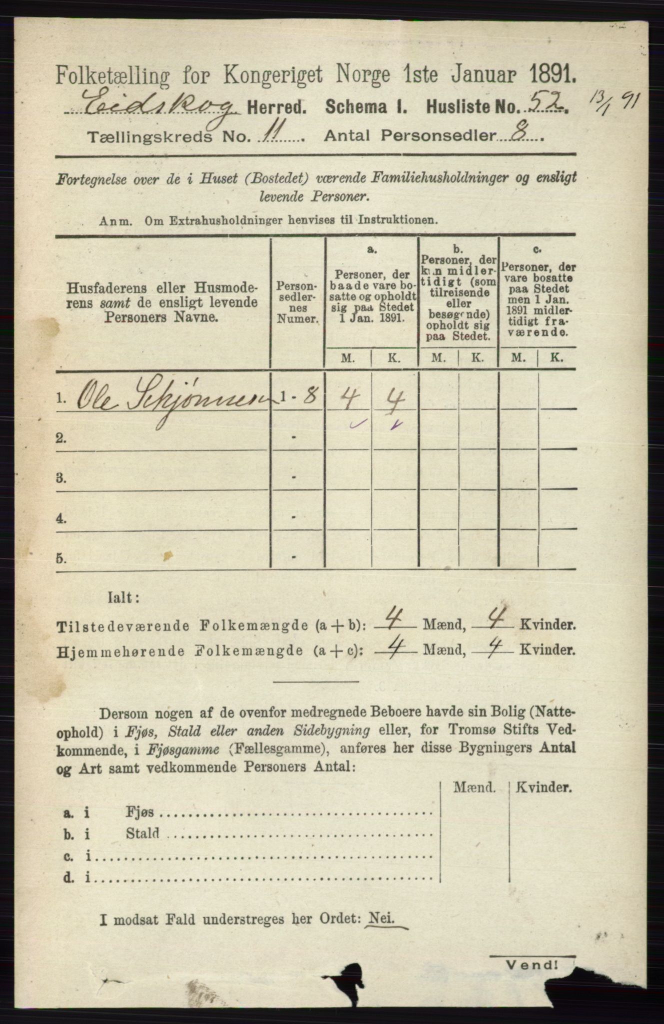 RA, 1891 census for 0420 Eidskog, 1891, p. 6761