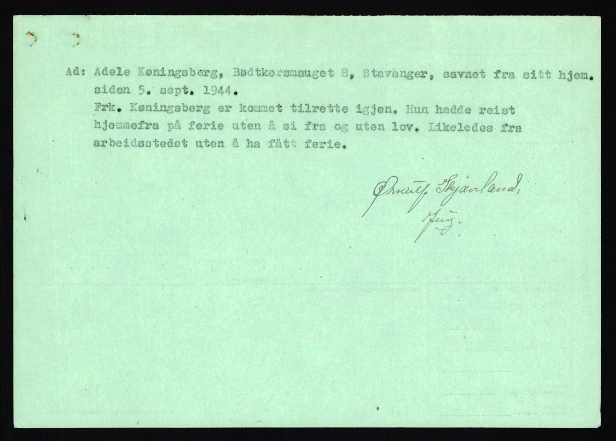 Statspolitiet - Hovedkontoret / Osloavdelingen, AV/RA-S-1329/C/Ca/L0009: Knutsen - Limstrand, 1943-1945, p. 2475