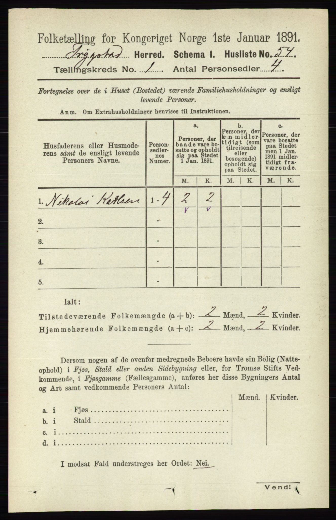 RA, 1891 Census for 0122 Trøgstad, 1891, p. 82