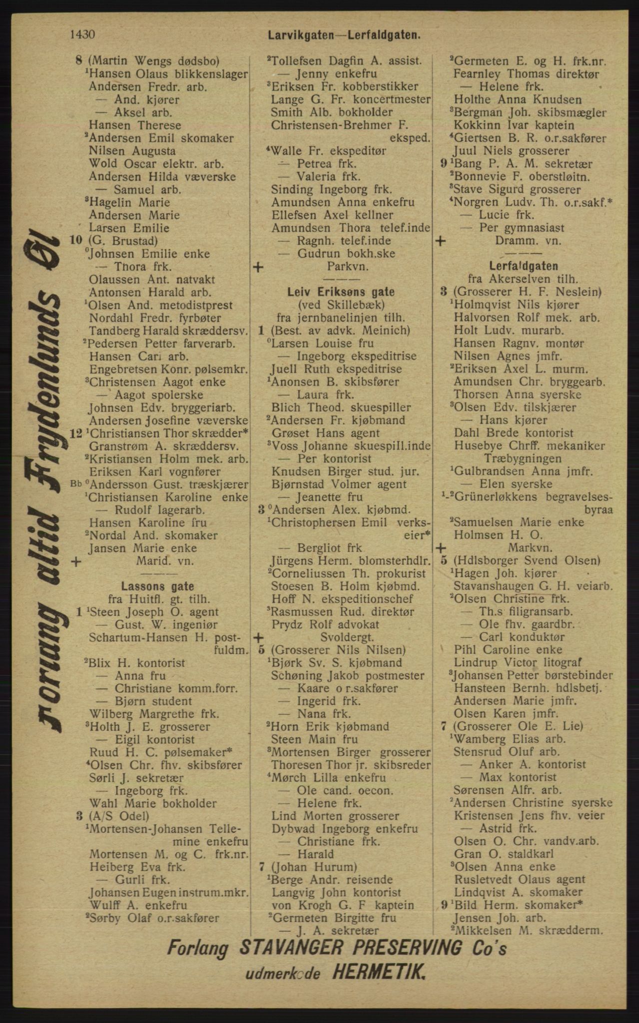 Kristiania/Oslo adressebok, PUBL/-, 1913, p. 1386