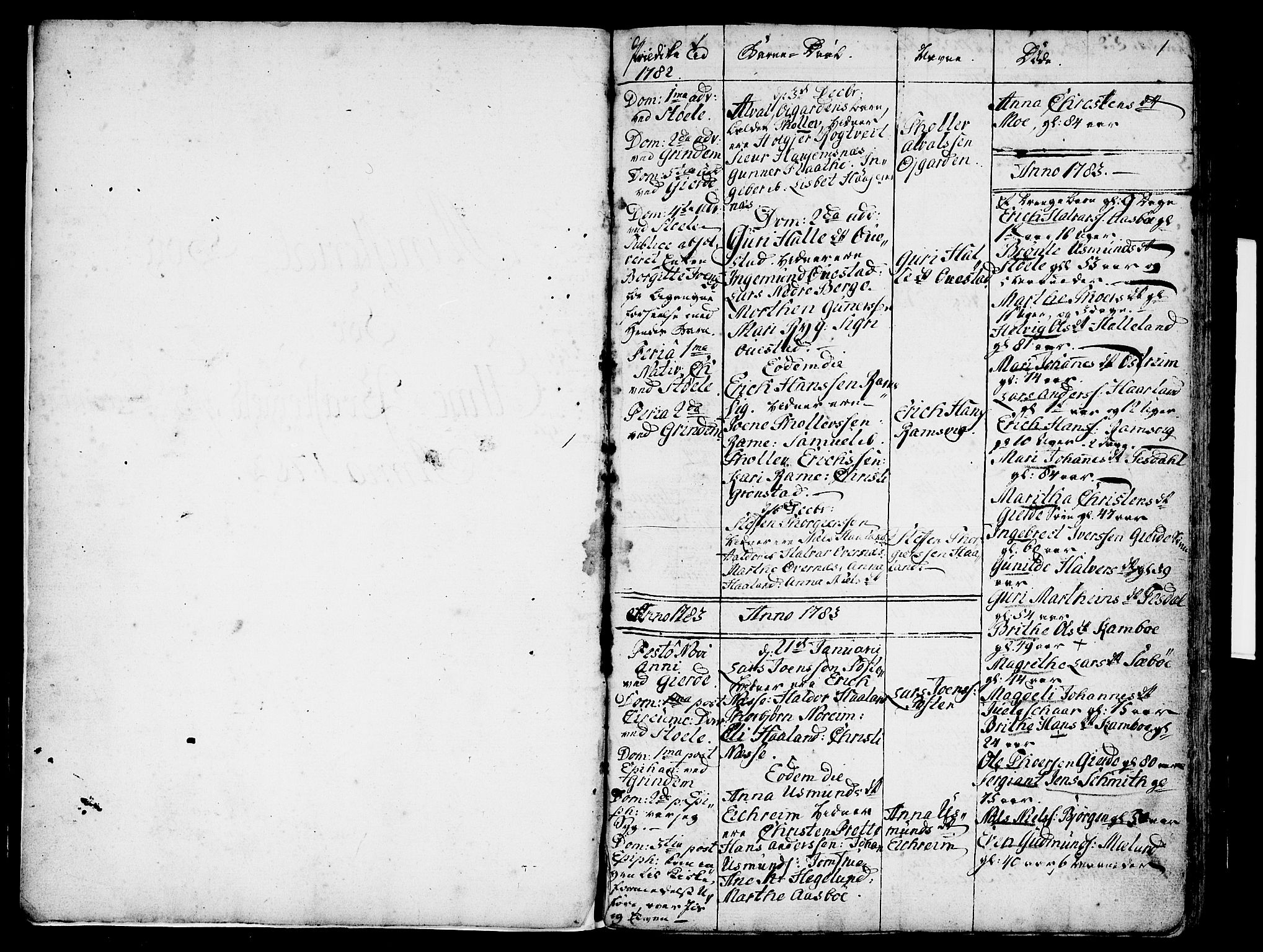 Etne sokneprestembete, SAB/A-75001/H/Haa: Parish register (official) no. A 4, 1782-1807, p. 1