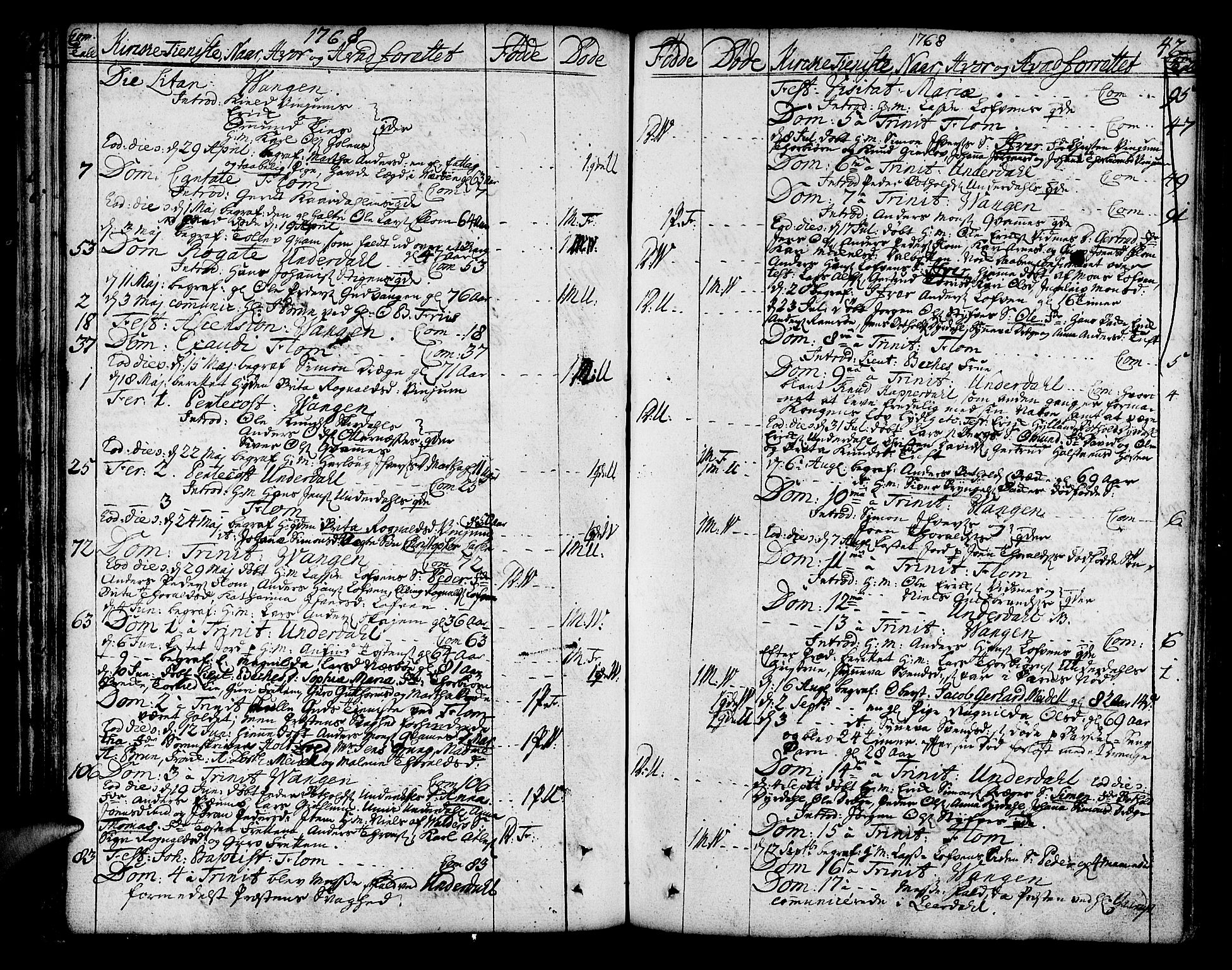 Aurland sokneprestembete, AV/SAB-A-99937/H/Ha/Haa/L0004: Parish register (official) no. A 4, 1756-1801, p. 42